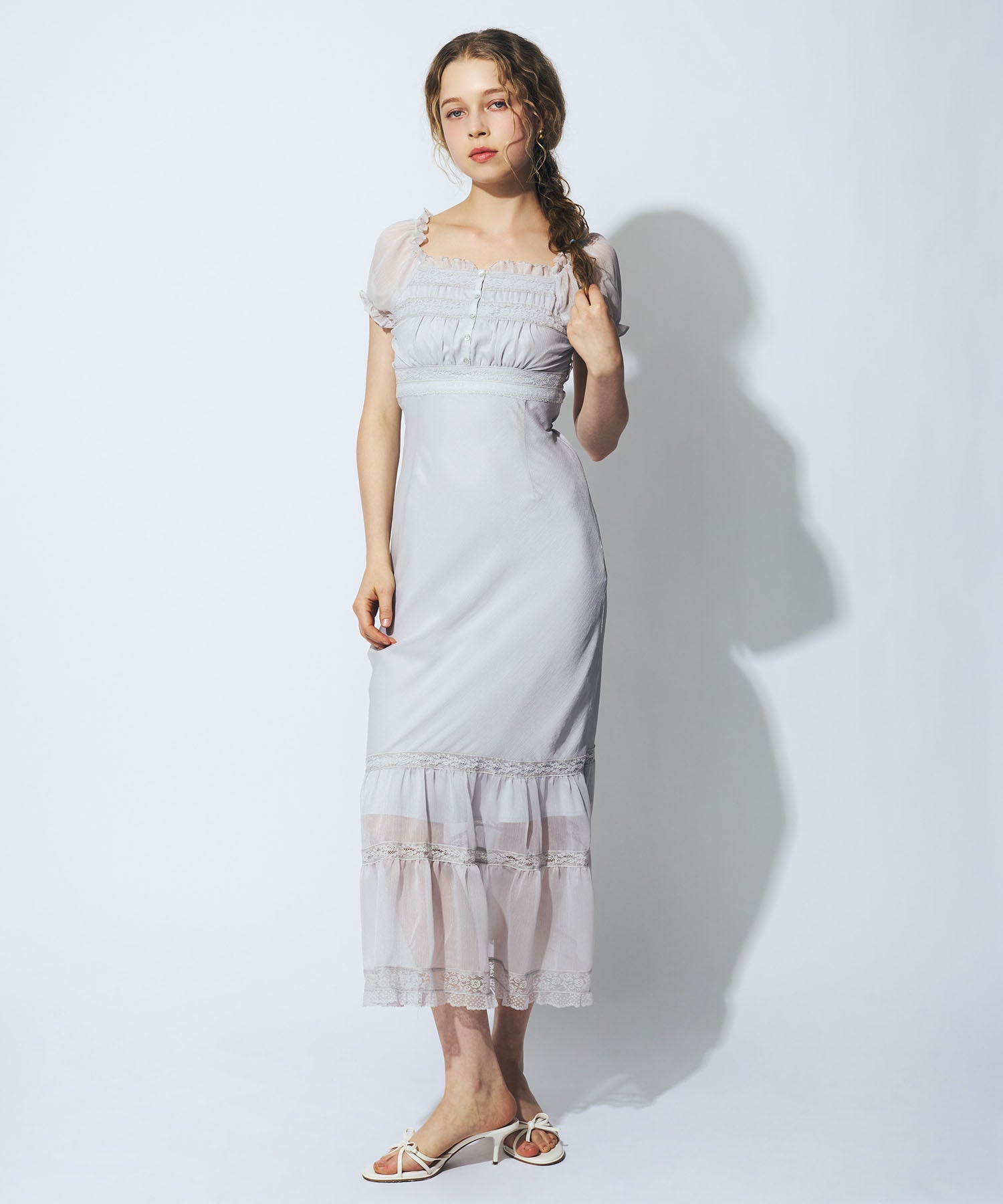 2wayオフショルシフォンドレス