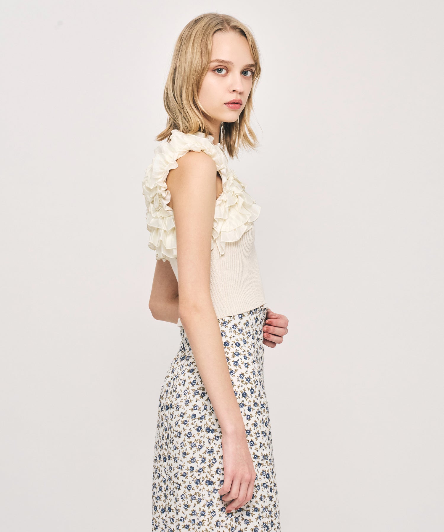 フリル2wayオフショルニット