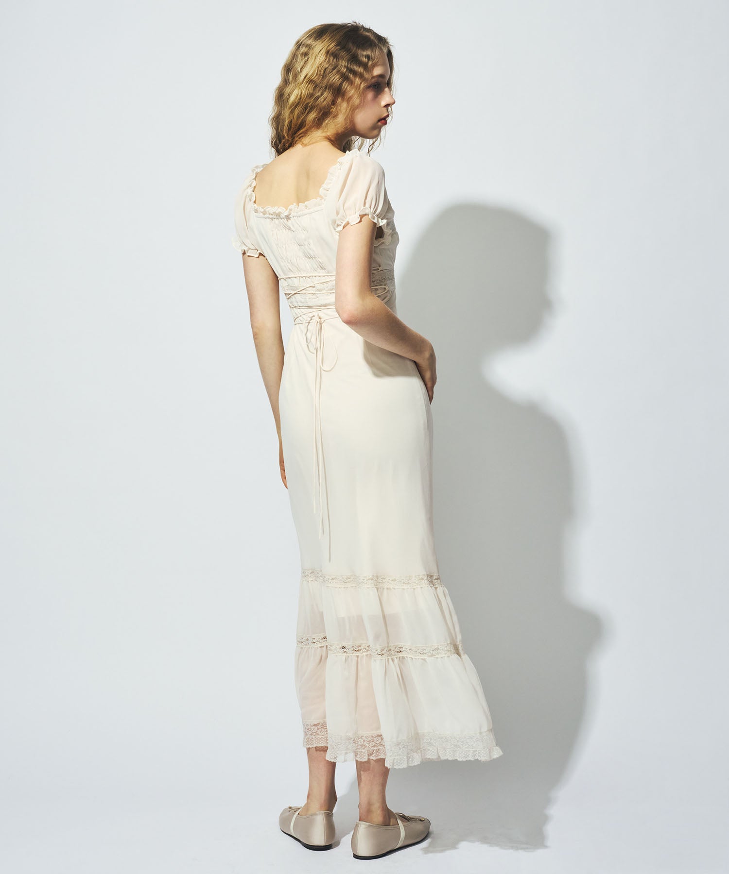 2wayオフショルシフォンドレス