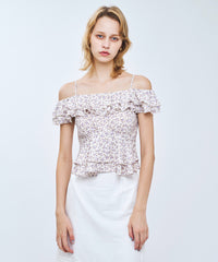 ローズフリル2wayオフショルブラウス