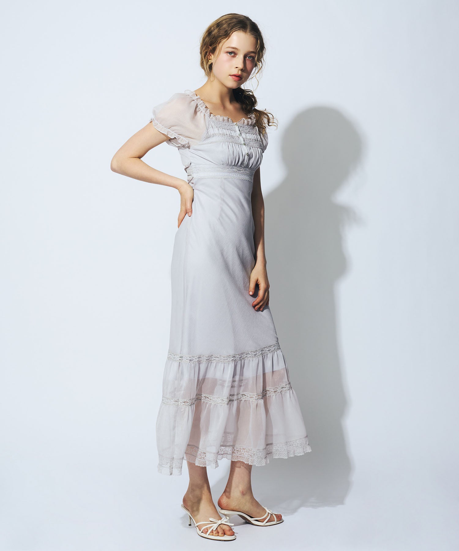 2wayオフショルシフォンドレス