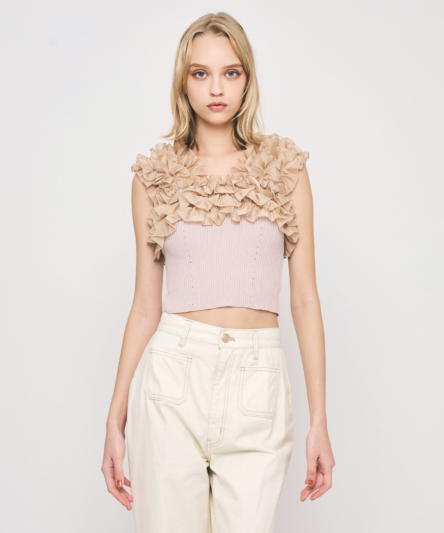 フリル2wayオフショルニット