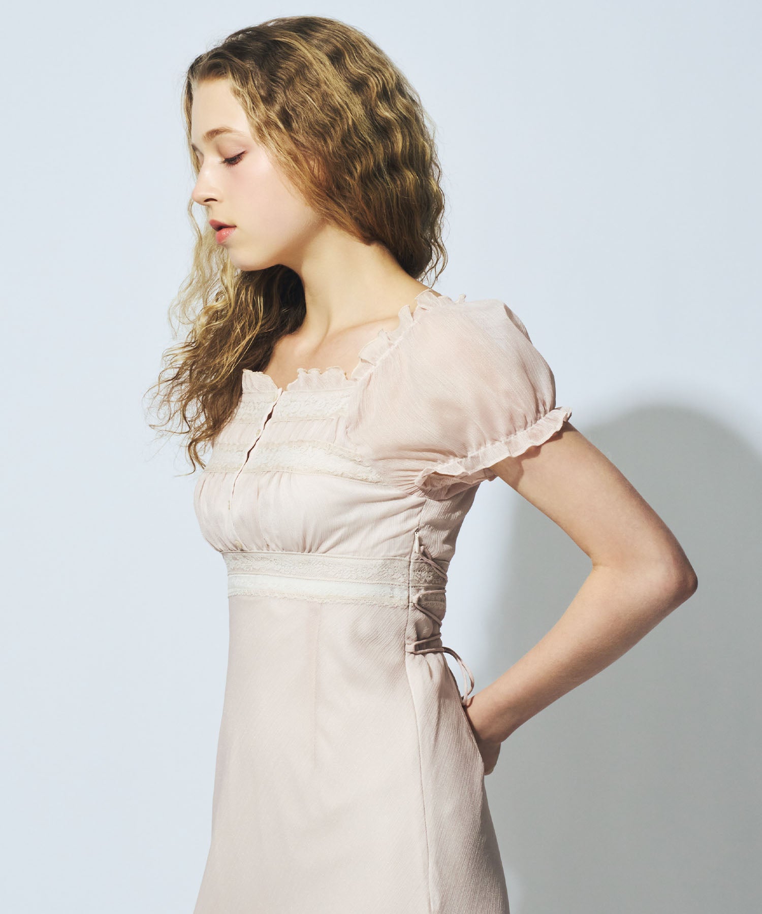 2wayオフショルシフォンドレス