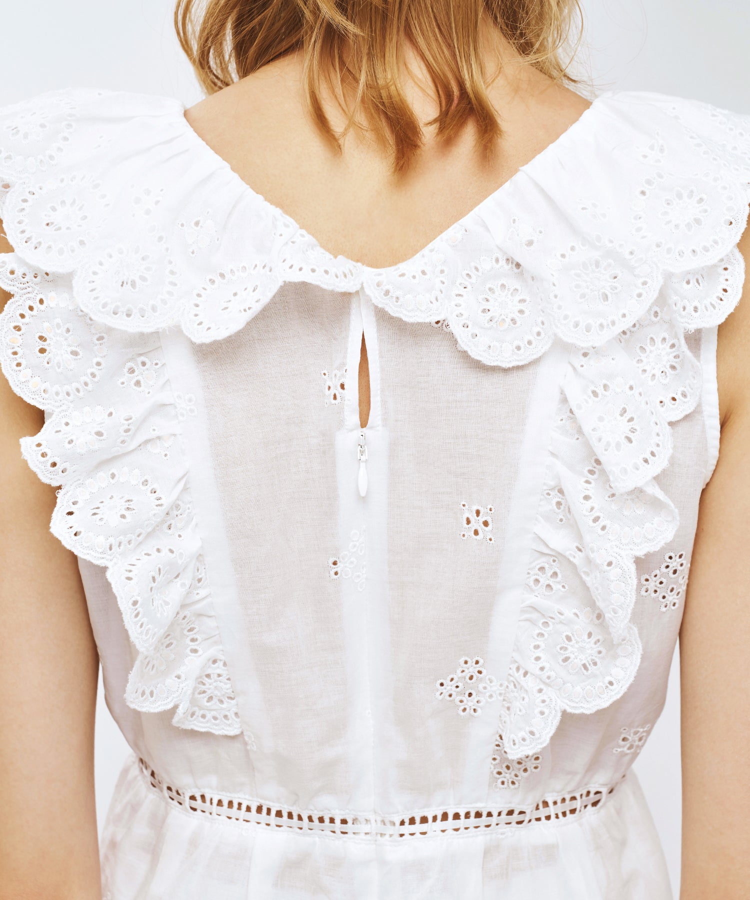 コットンボイルフラワーブラウス