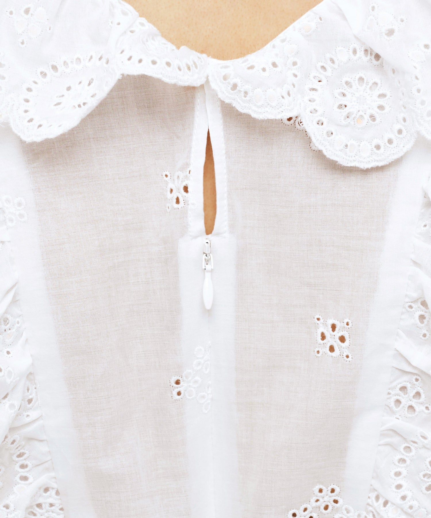 コットンボイルフラワーブラウス