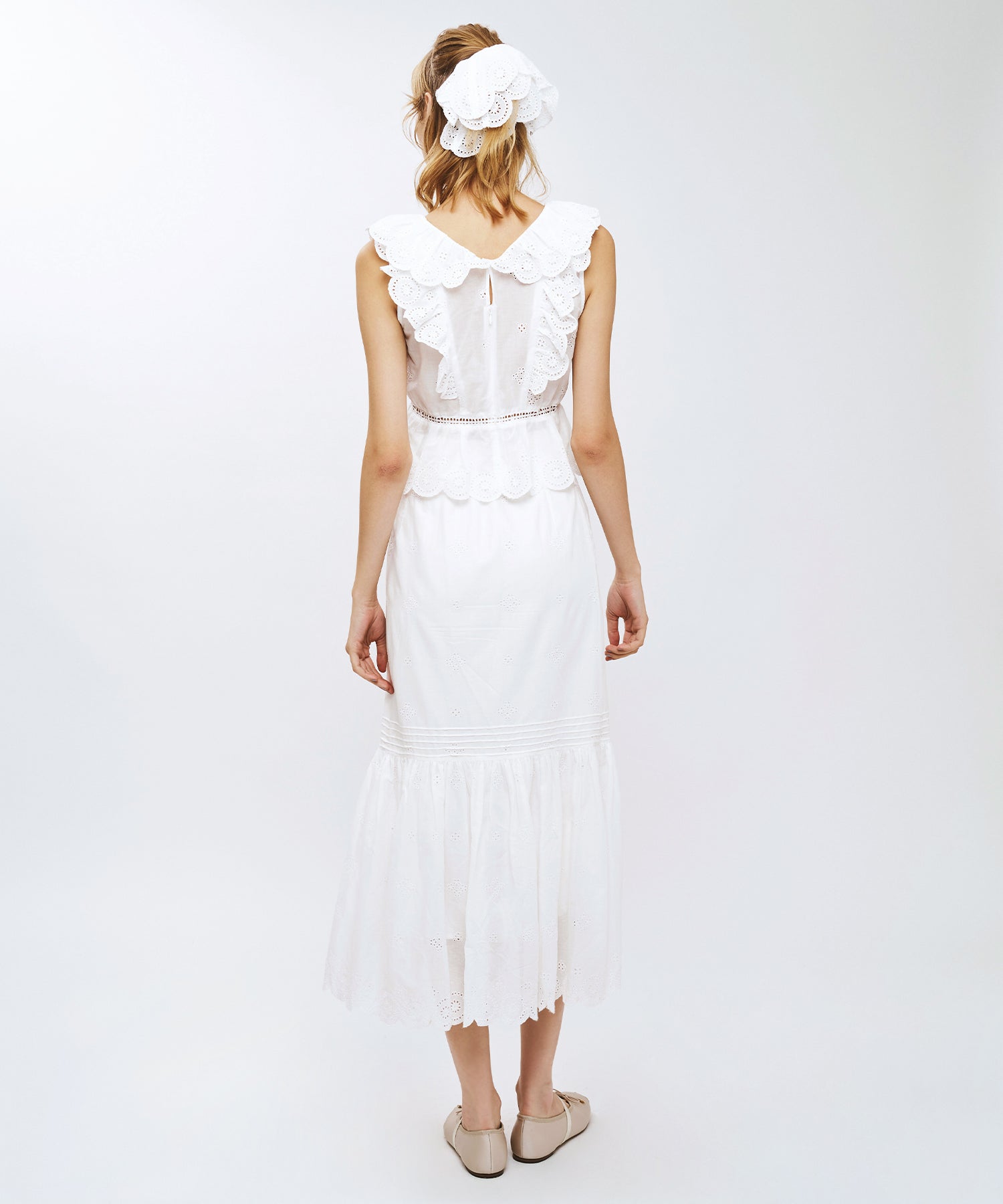 コットンボイルフラワースカート