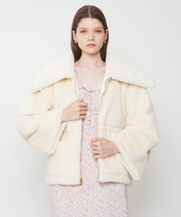 エコファーリバーシブルパファーコート