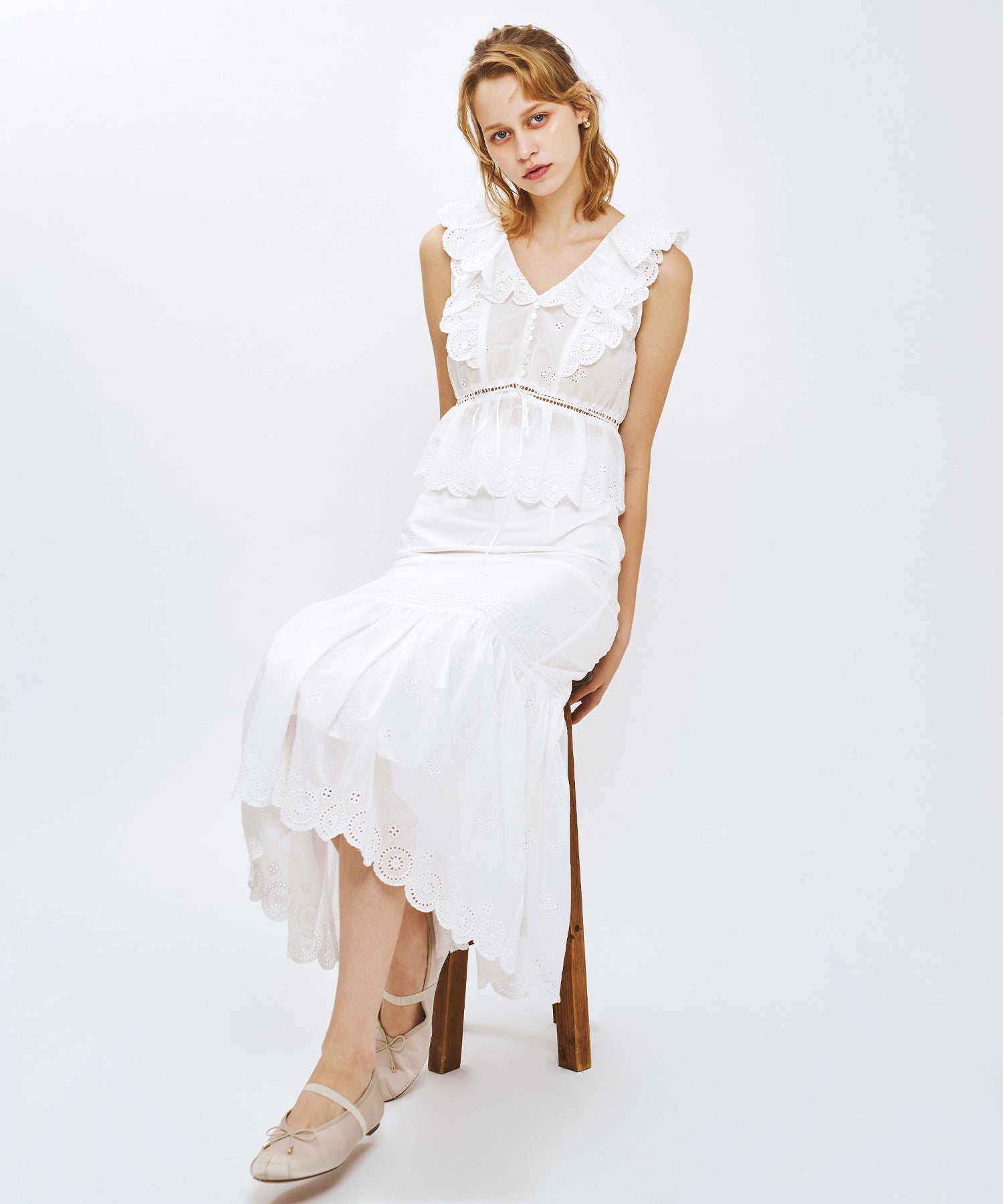 コットンボイルフラワースカート