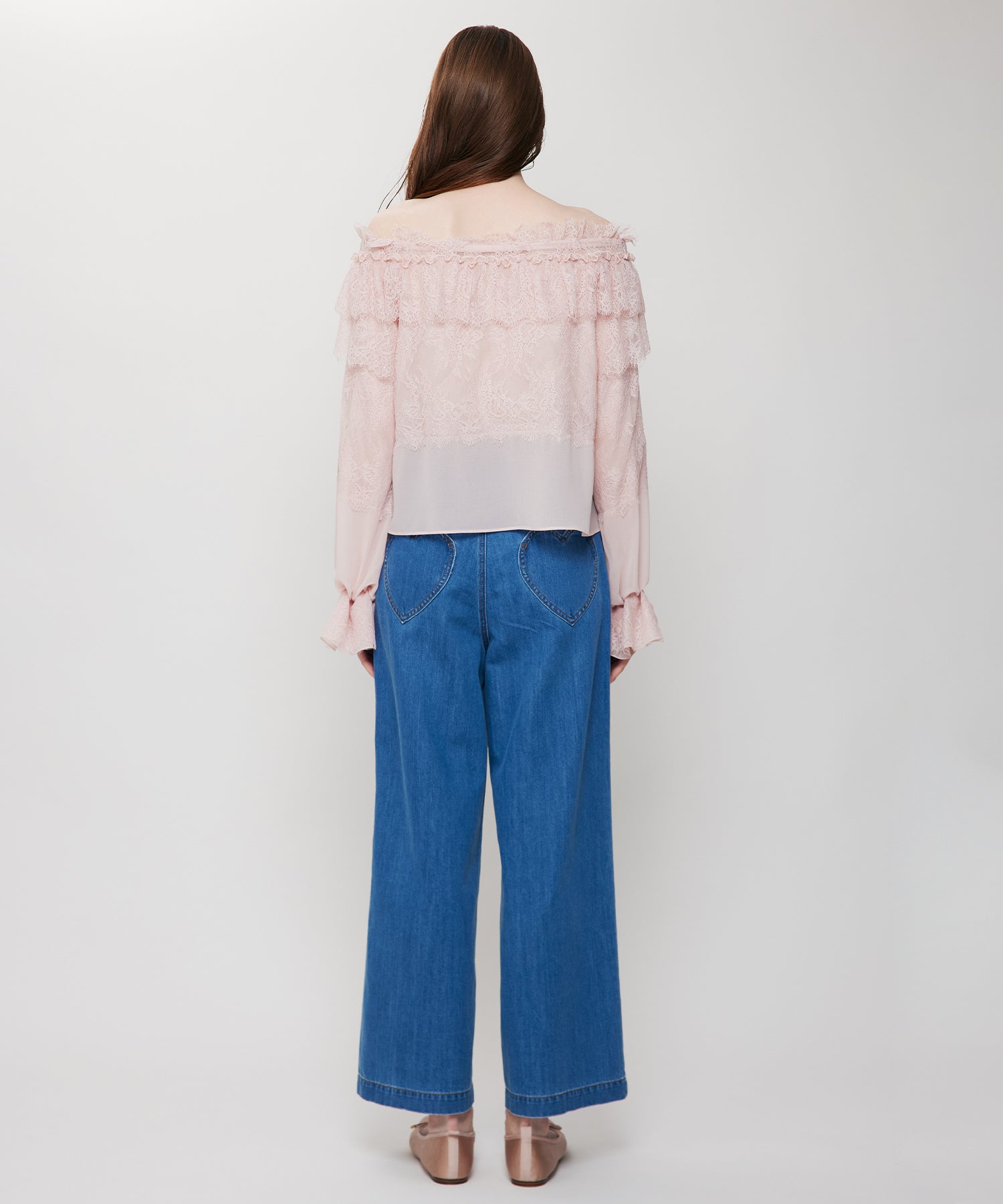 ティアードレースブラウス