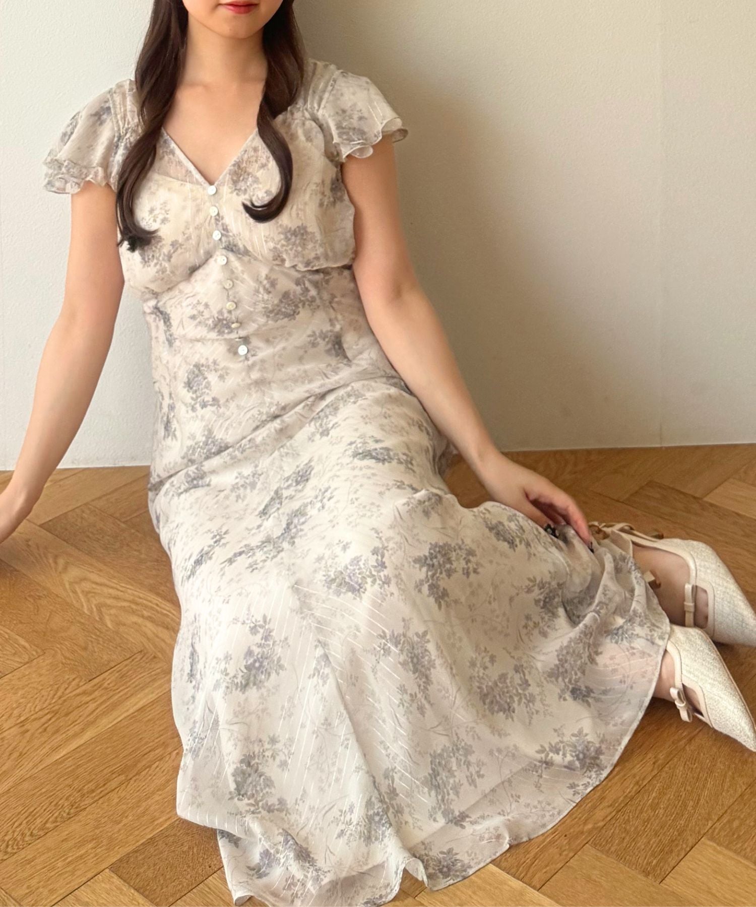 Violetteラメシフォンドレス