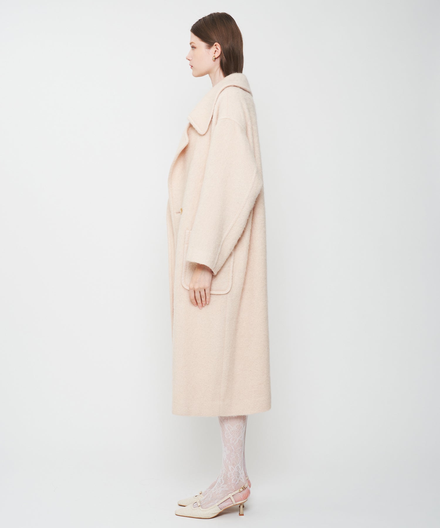 モヘヤシャギーステンカラーコート