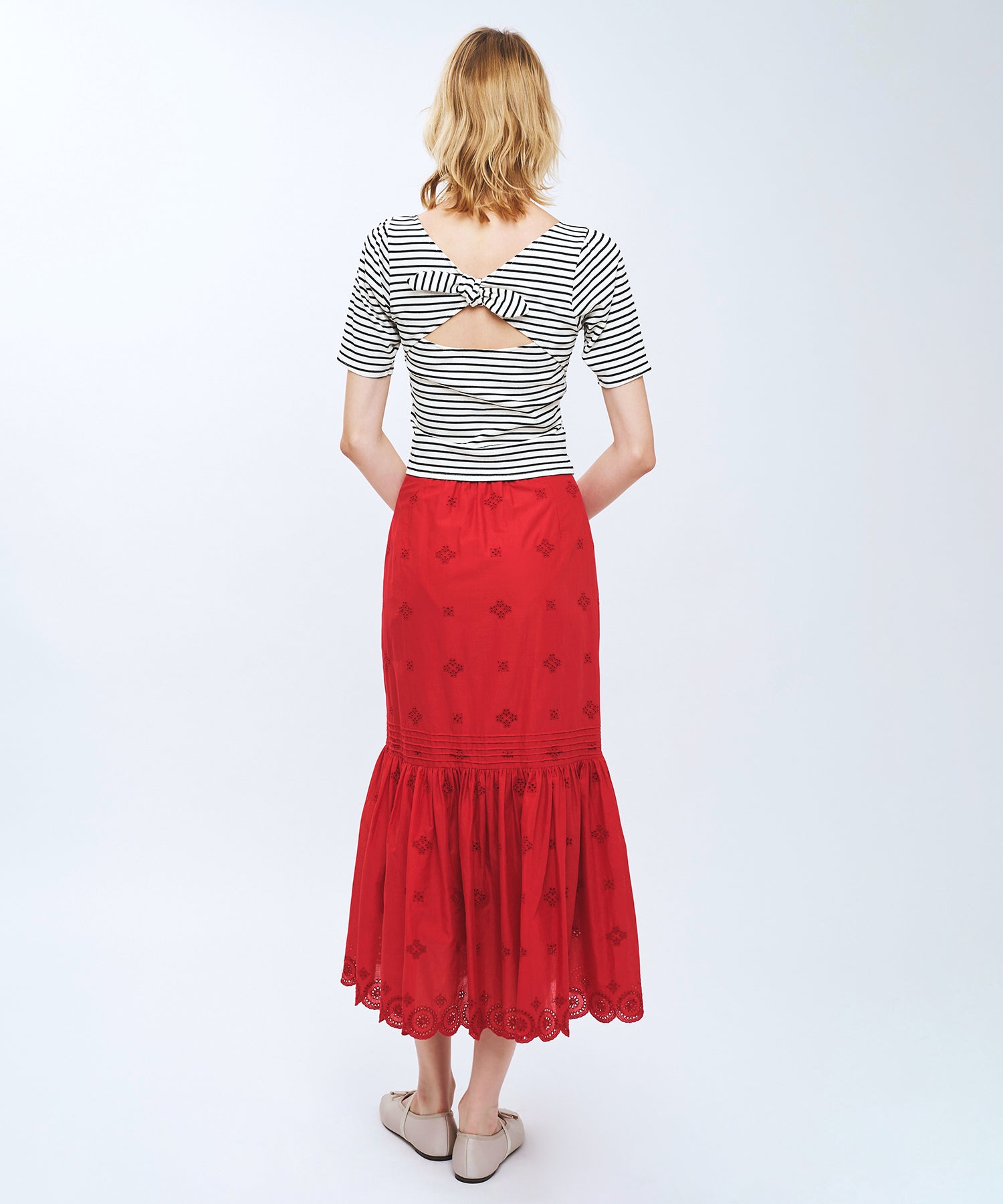 コットンボイルフラワースカート