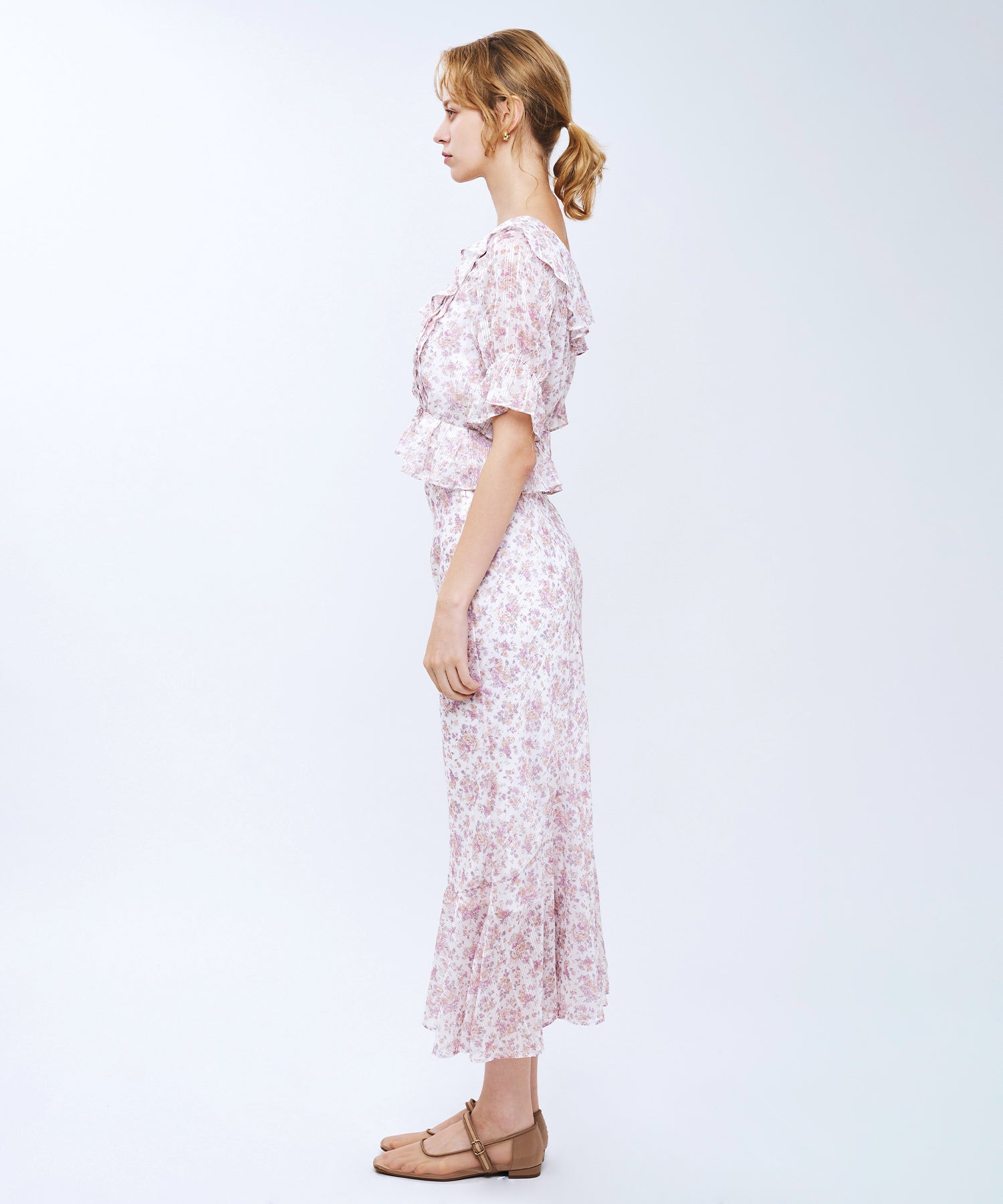 【予約】フルールラメシフォンスカート