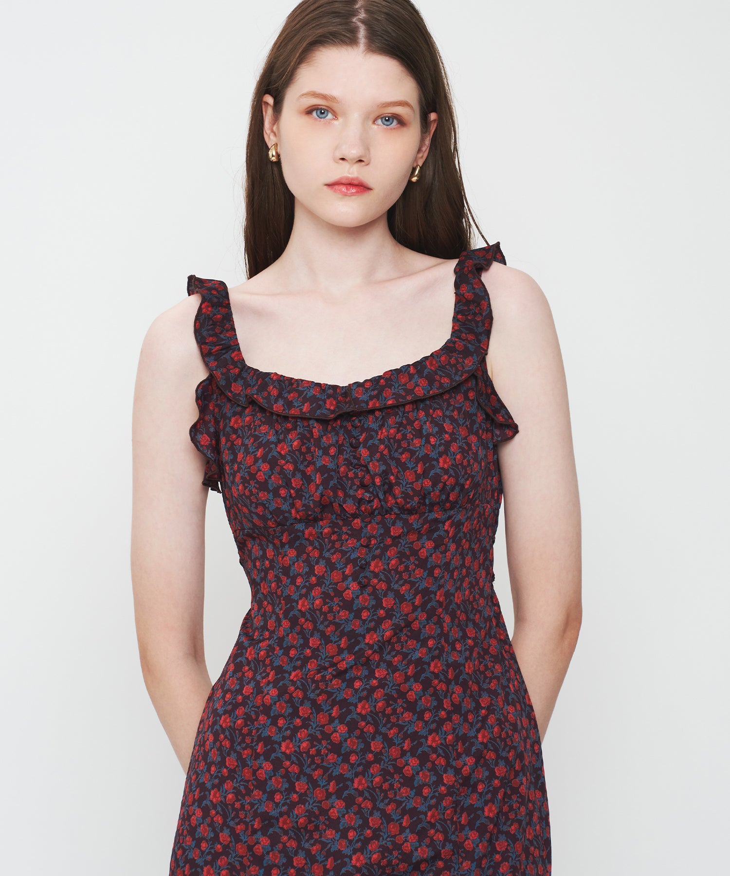 ヴィンテージローズフリルワンピース