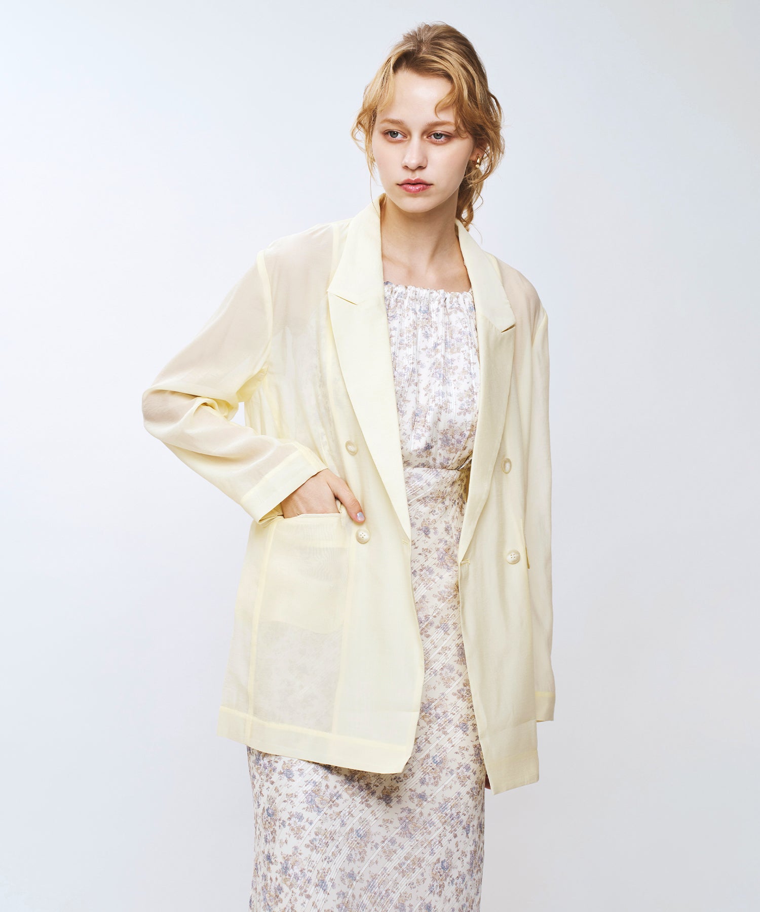 シアーダブルブレストジャケット