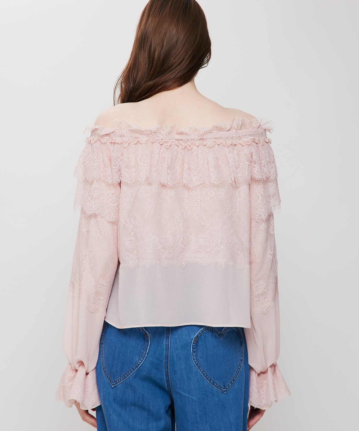 ティアードレースブラウス