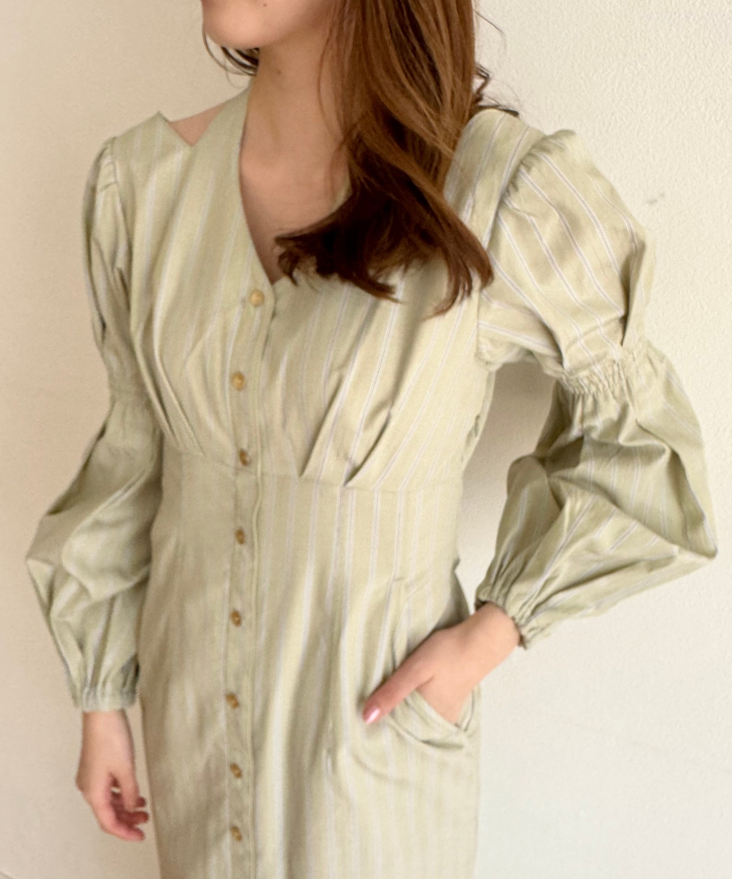 鏤空條紋女士連身裙