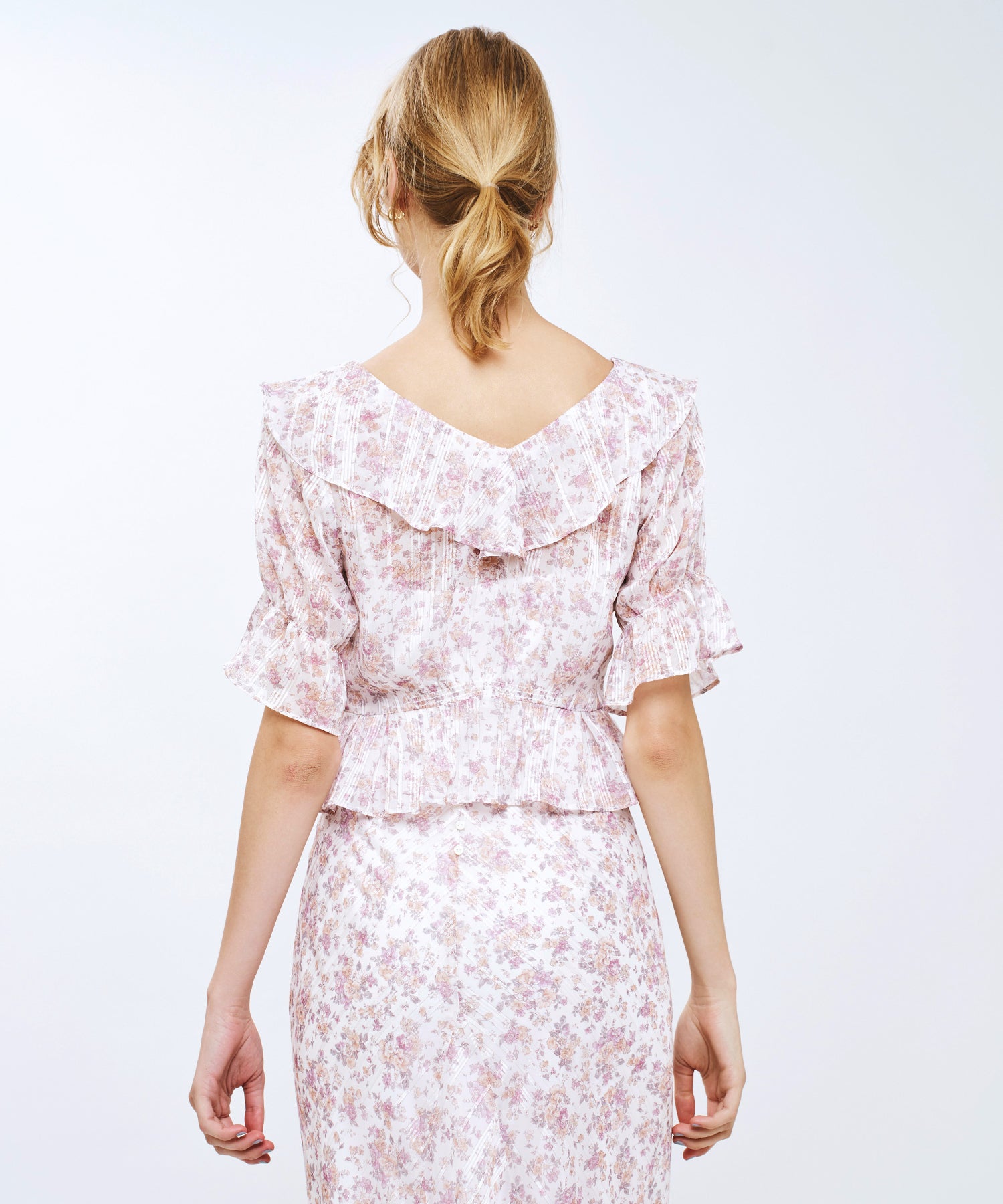 フルールラメシフォンブラウス