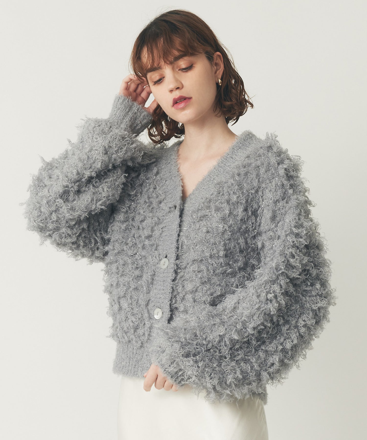 ラメフラッフィ―カーディガン