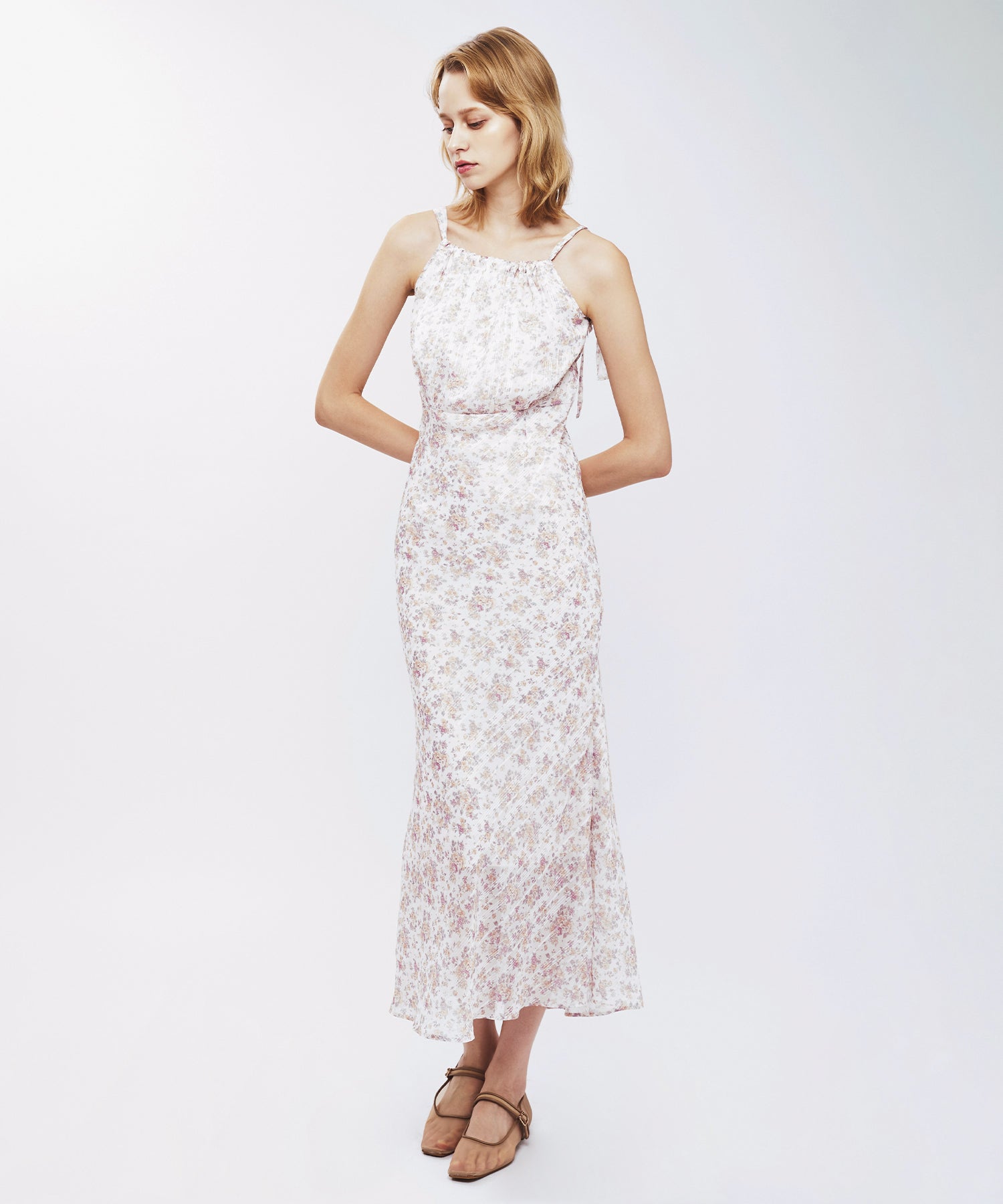 フルールラメシフォンキャミドレス