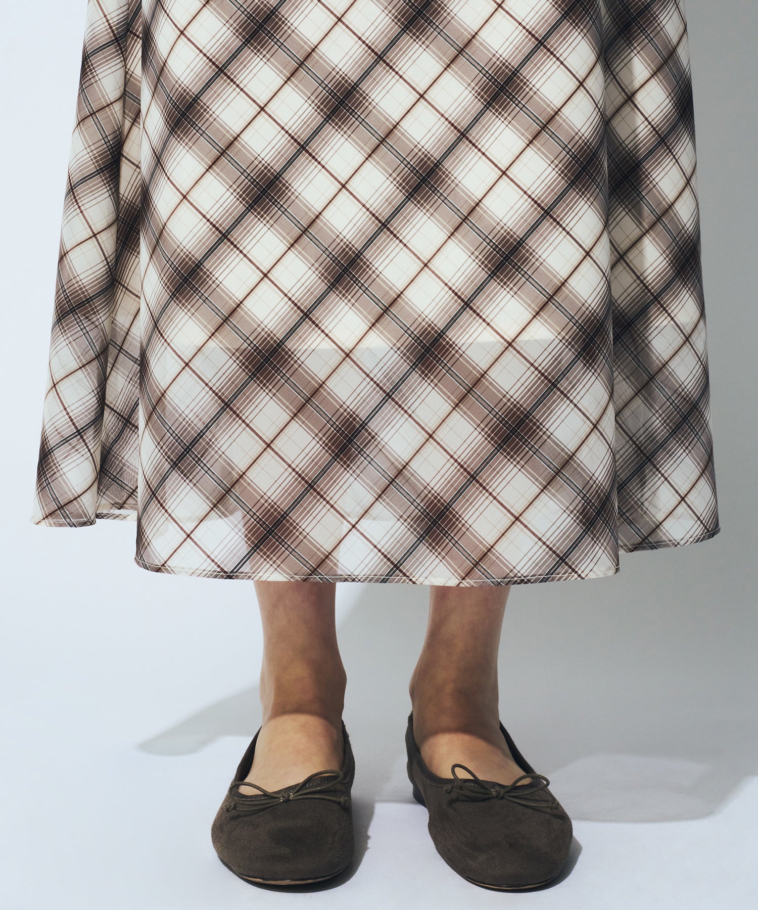 【予約】シアーチェックバイヤススカート