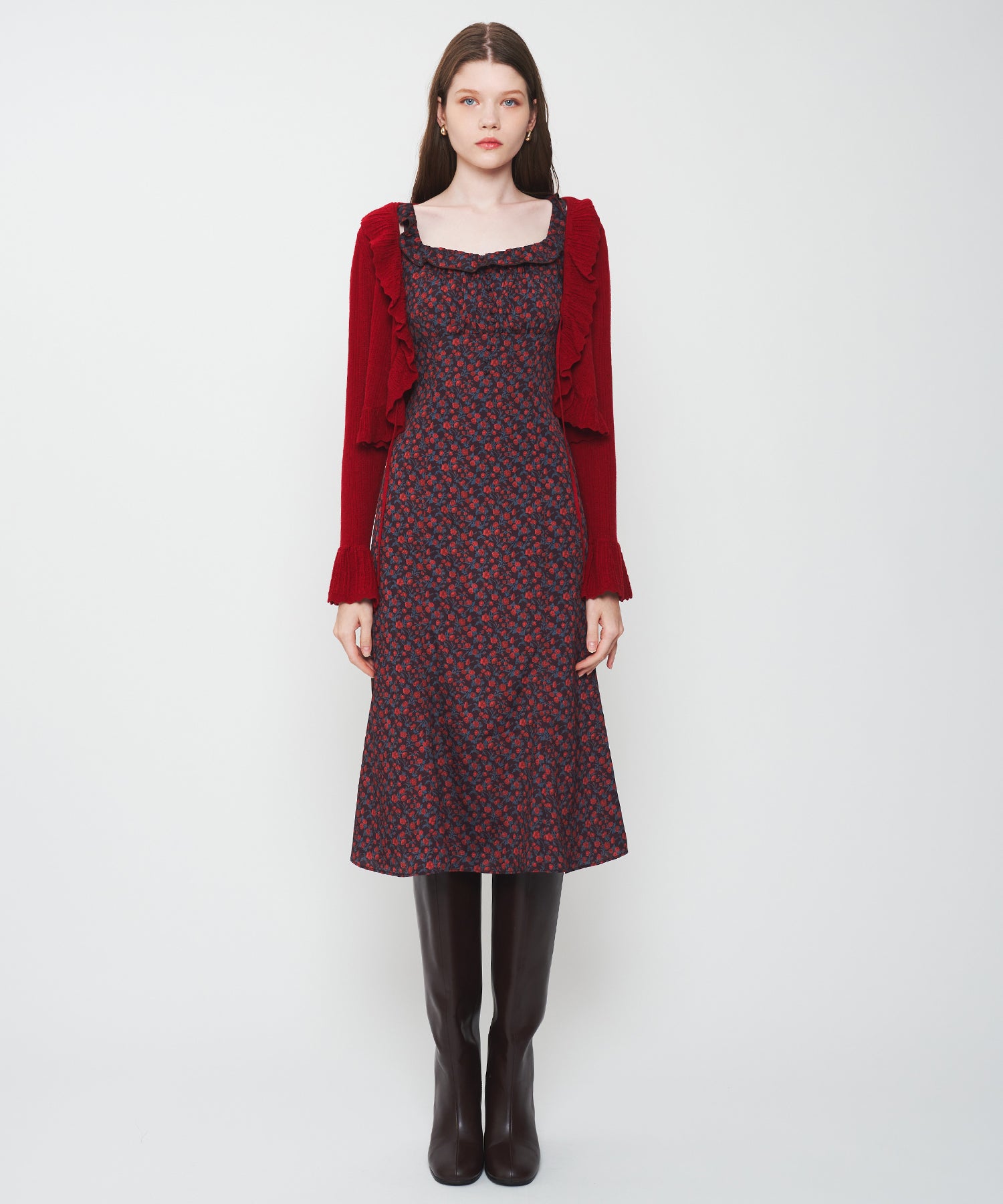 ヴィンテージローズフリルワンピース