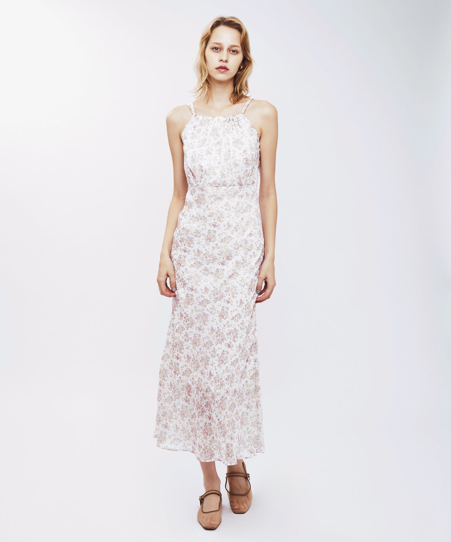 【予約】フルールラメシフォンキャミドレス