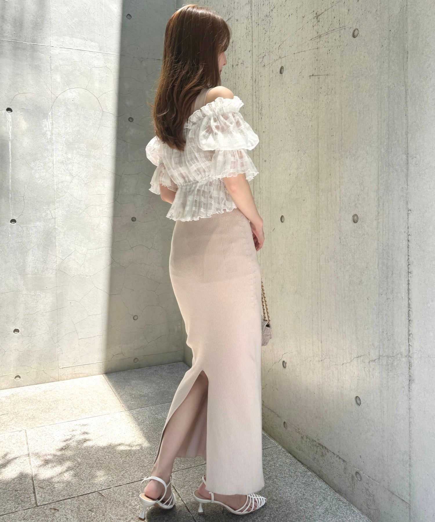 薄紗襯衫套裝連身裙