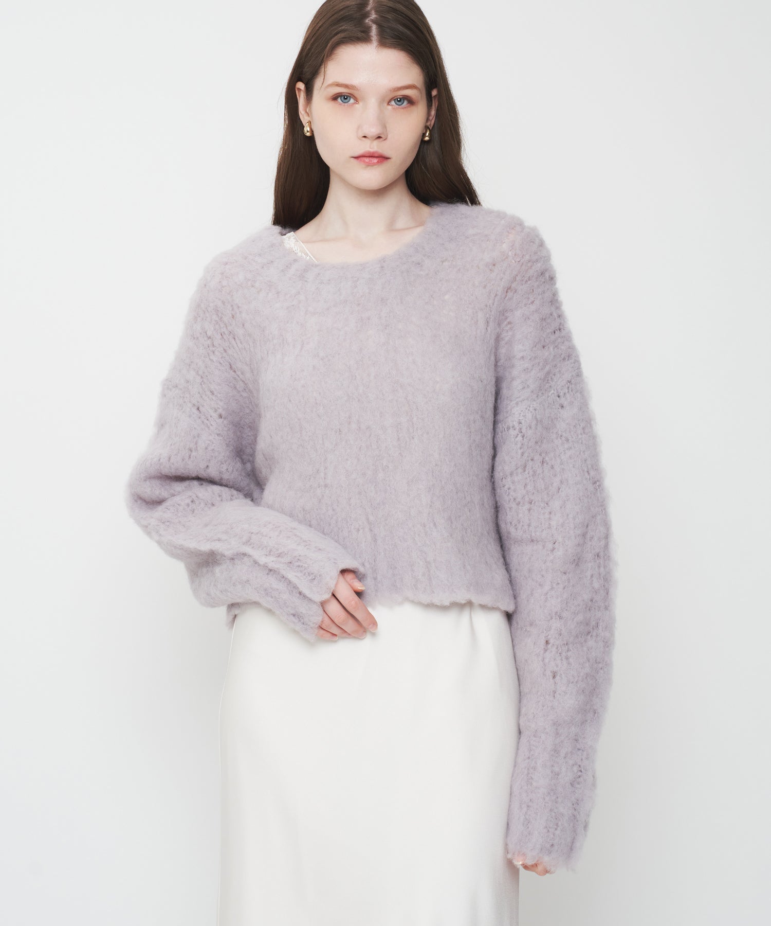 【予約】Alpaca ブラッシュドニットプルオーバー