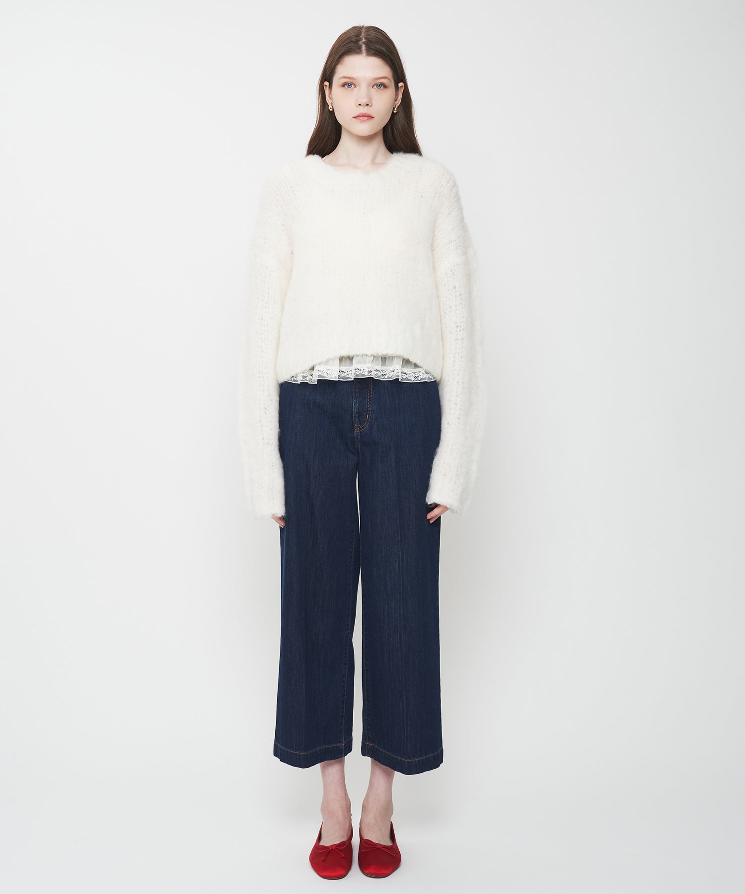 【予約】Alpaca ブラッシュドニットプルオーバー