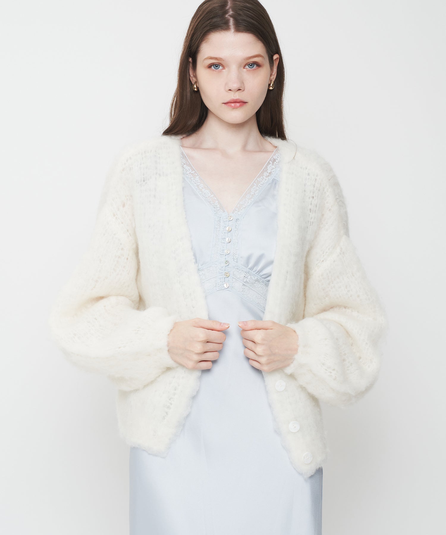 【予約】Alpaca ブラッシュドニットカーディガン