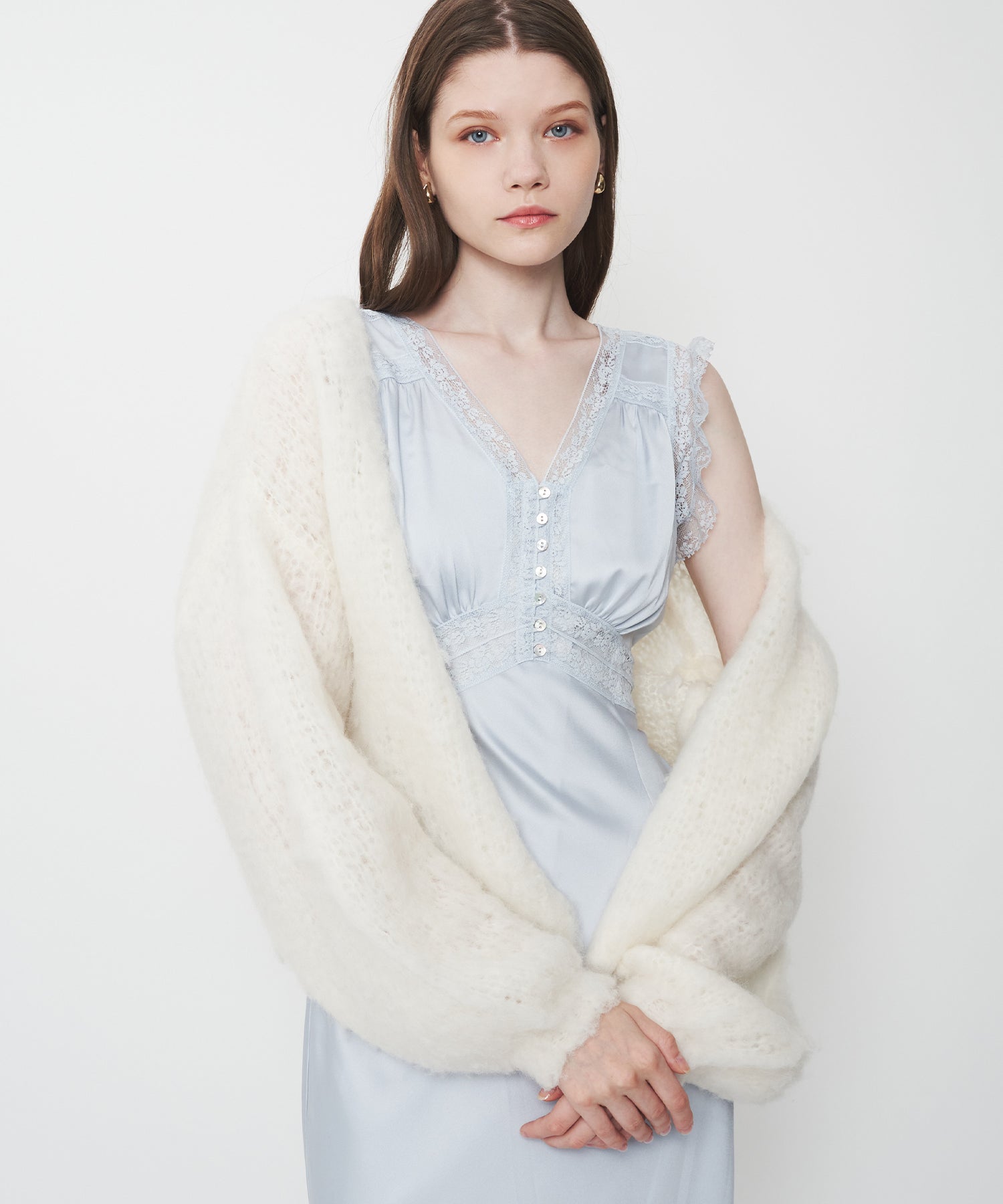 【予約】Alpaca ブラッシュドニットカーディガン