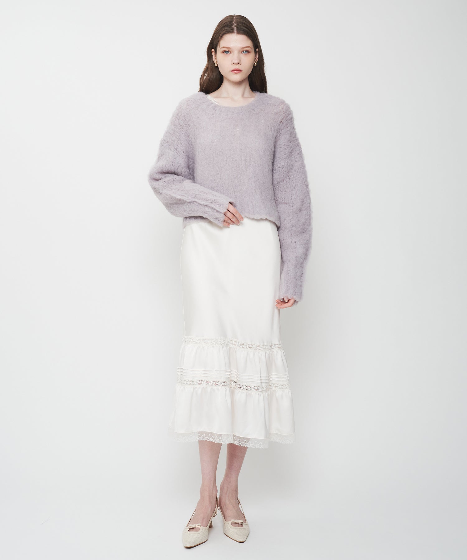 【予約】Alpaca ブラッシュドニットプルオーバー