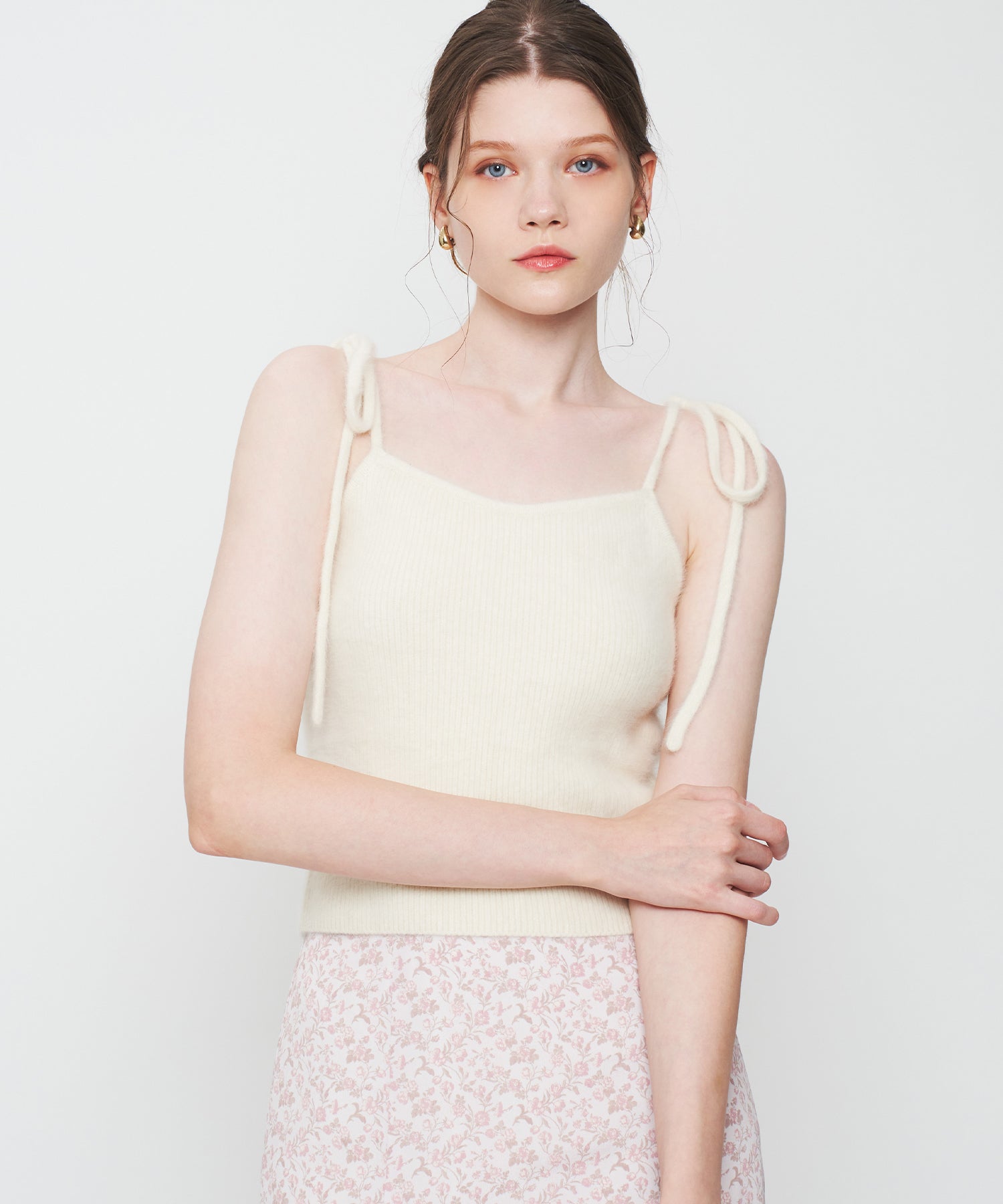 Fox Yak リボンニットキャミ