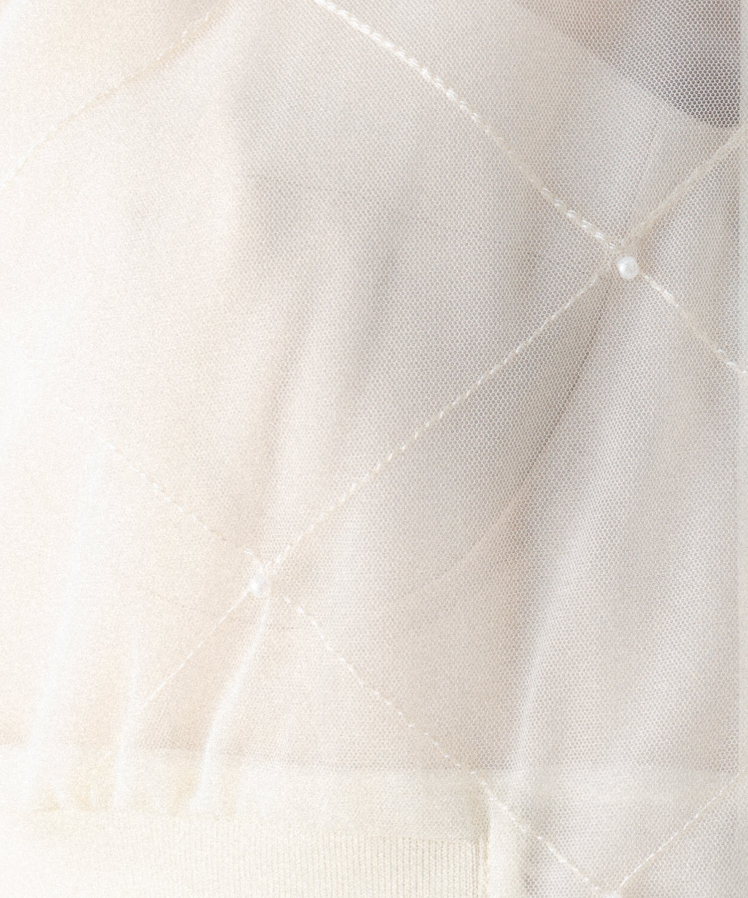 迷你珍珠薄紗束腰外套