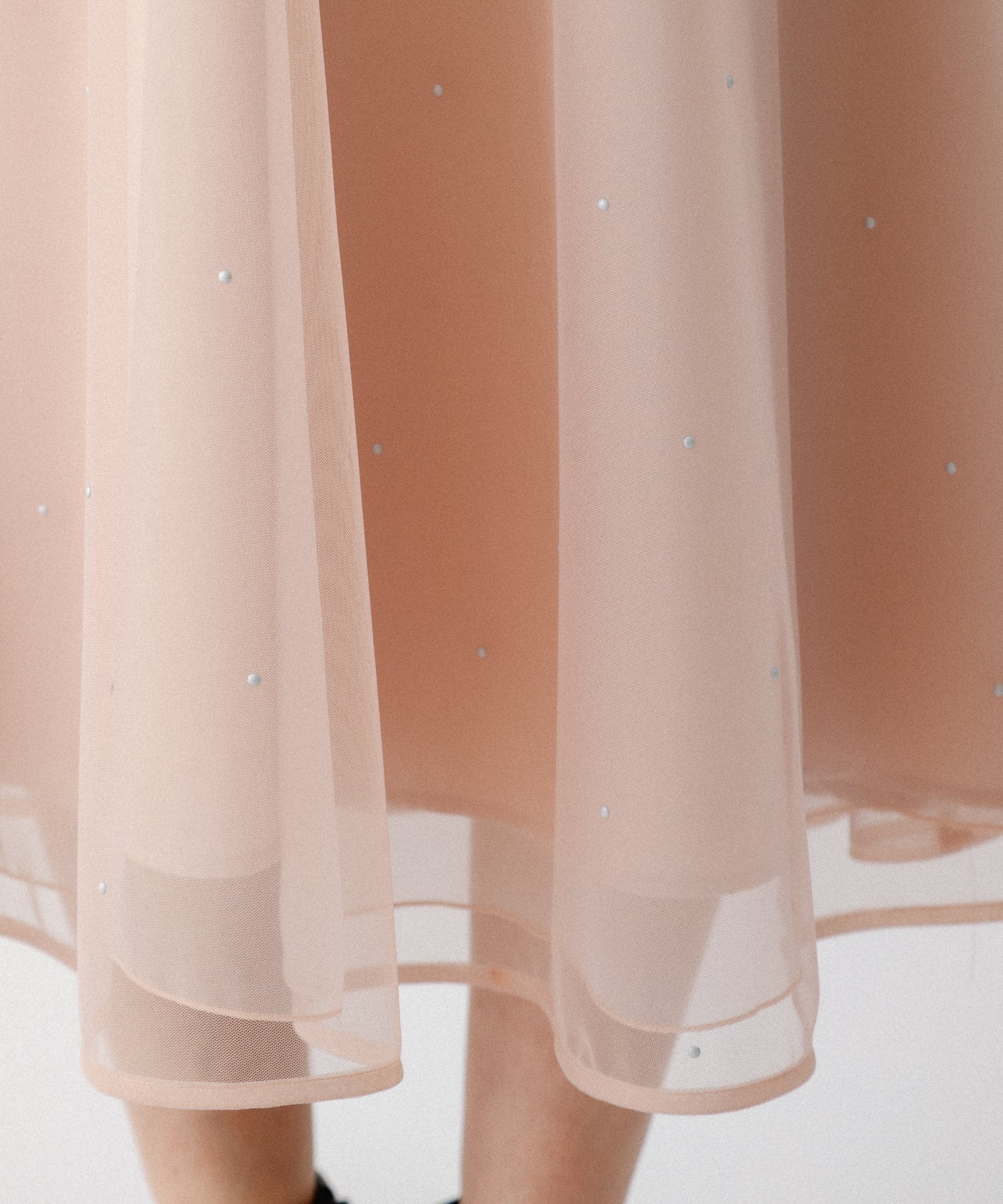 迷你珍珠薄紗束腰外套