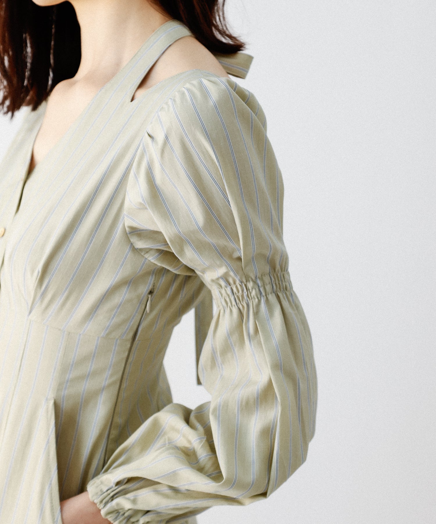 鏤空條紋女士連身裙