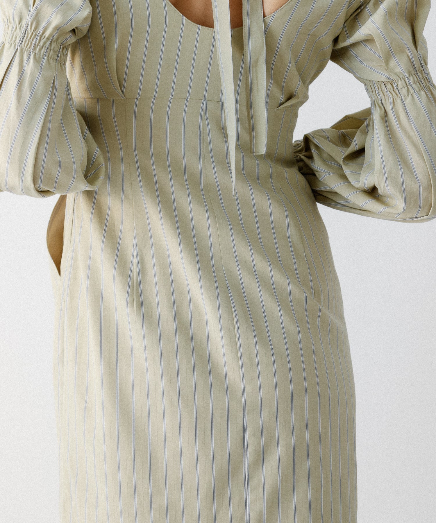 鏤空條紋女士連身裙