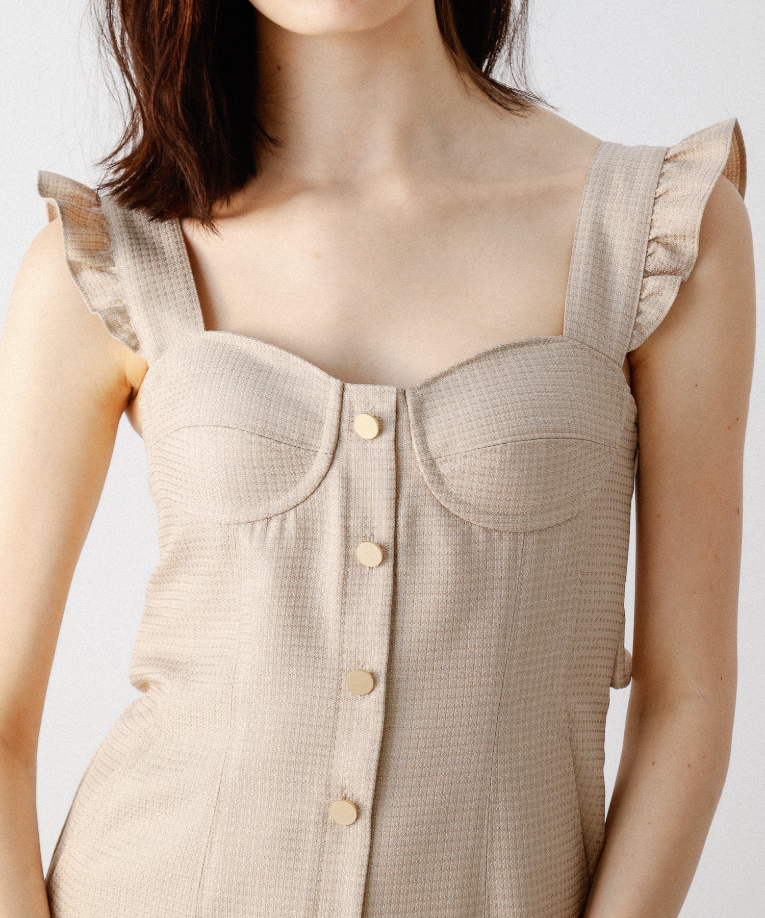 亮色提花女士連身裙