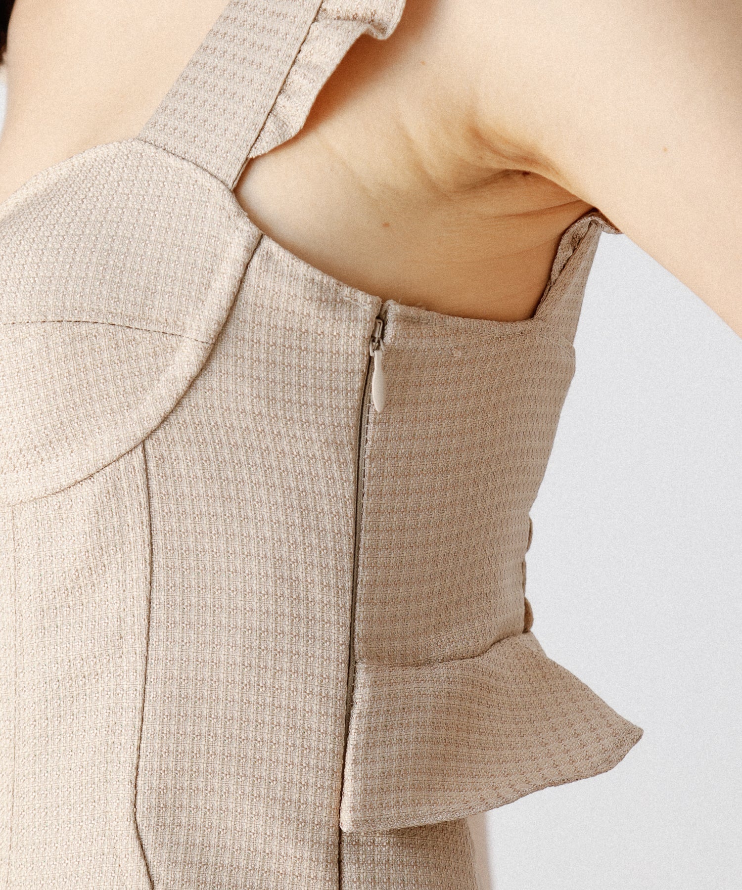 亮色提花女士連身裙