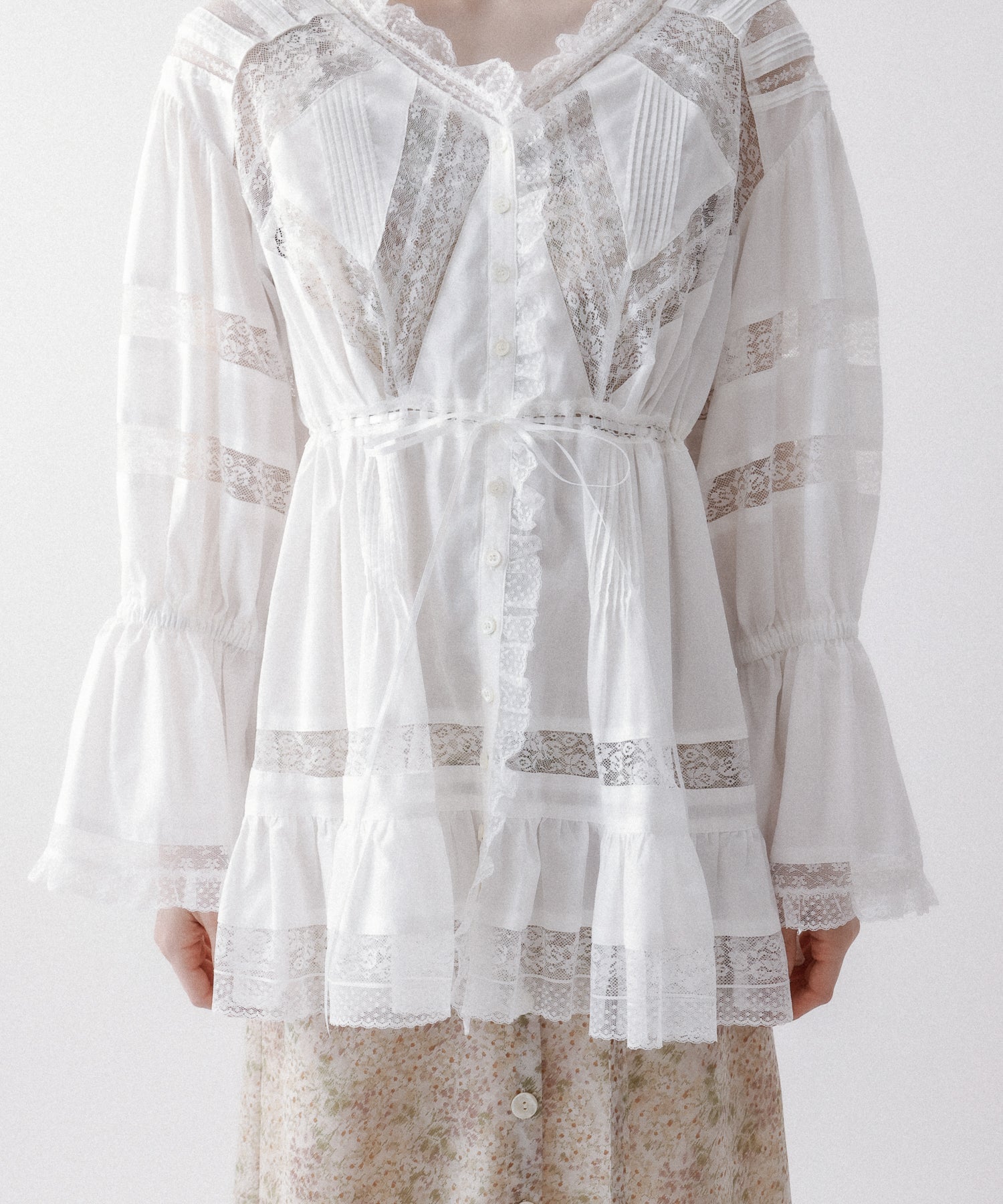 Lace mix Victorian tunic