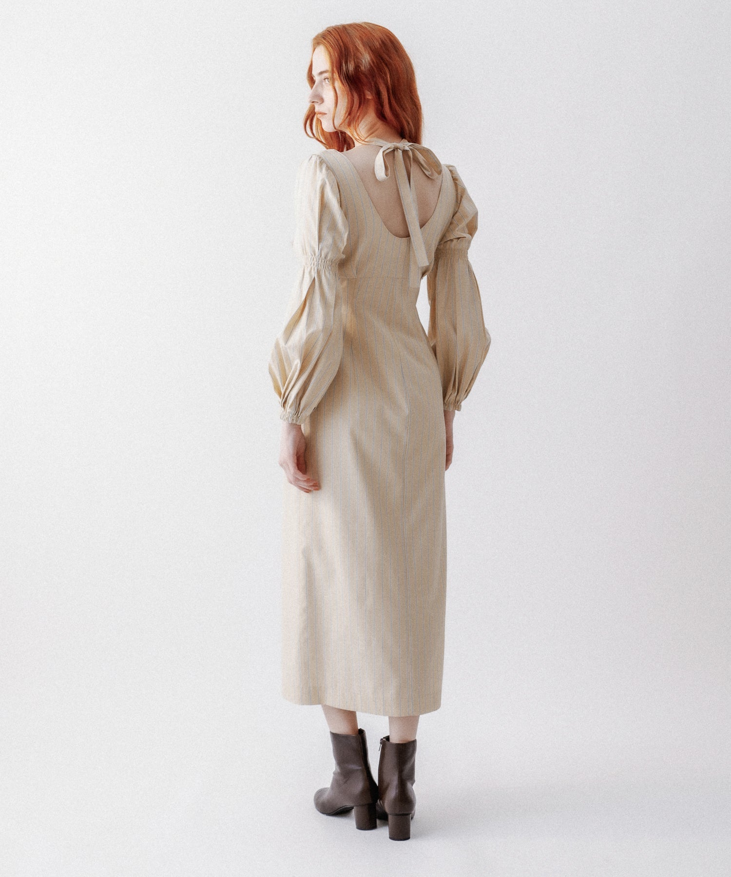 鏤空條紋女士連身裙