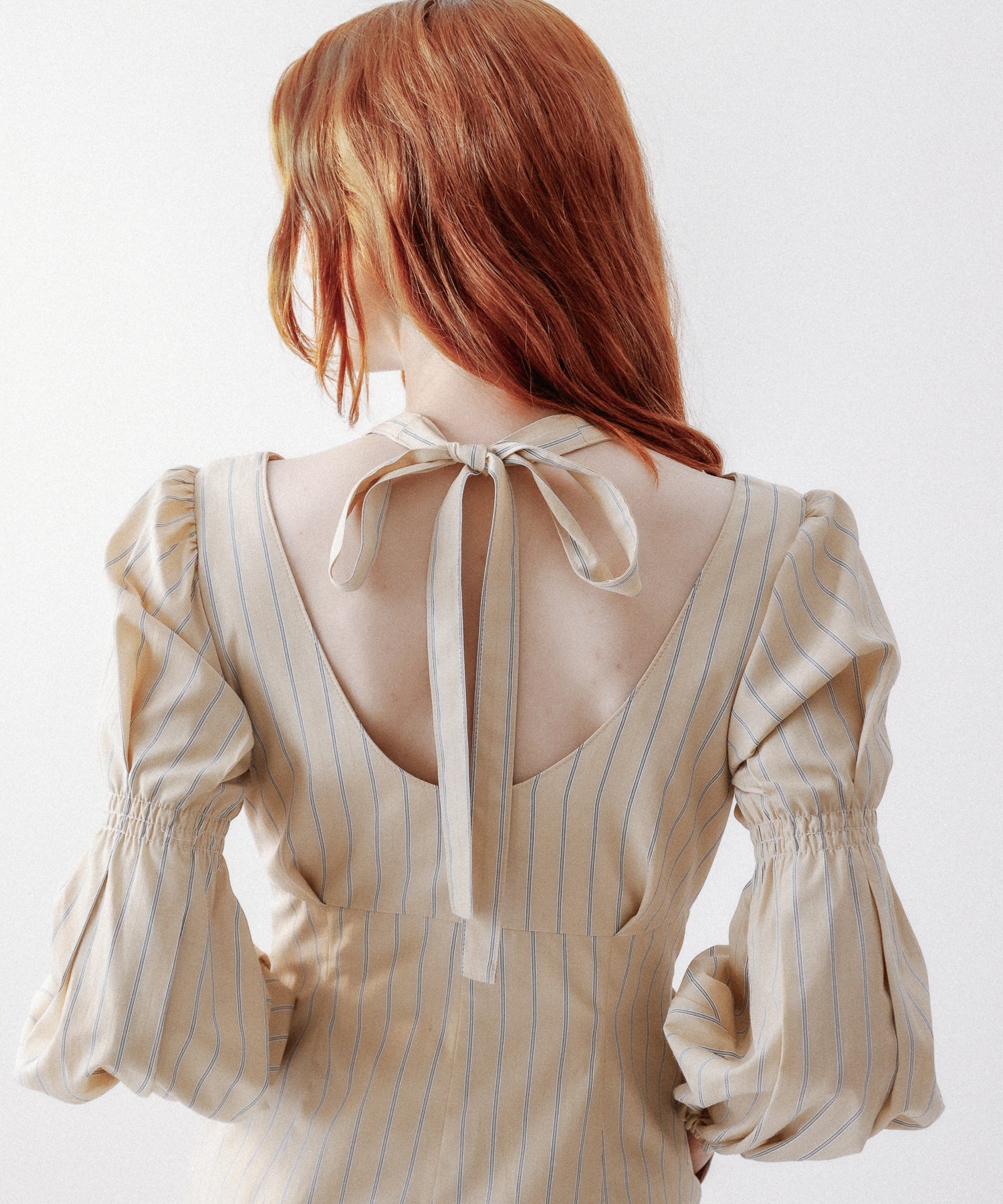 鏤空條紋女士連身裙