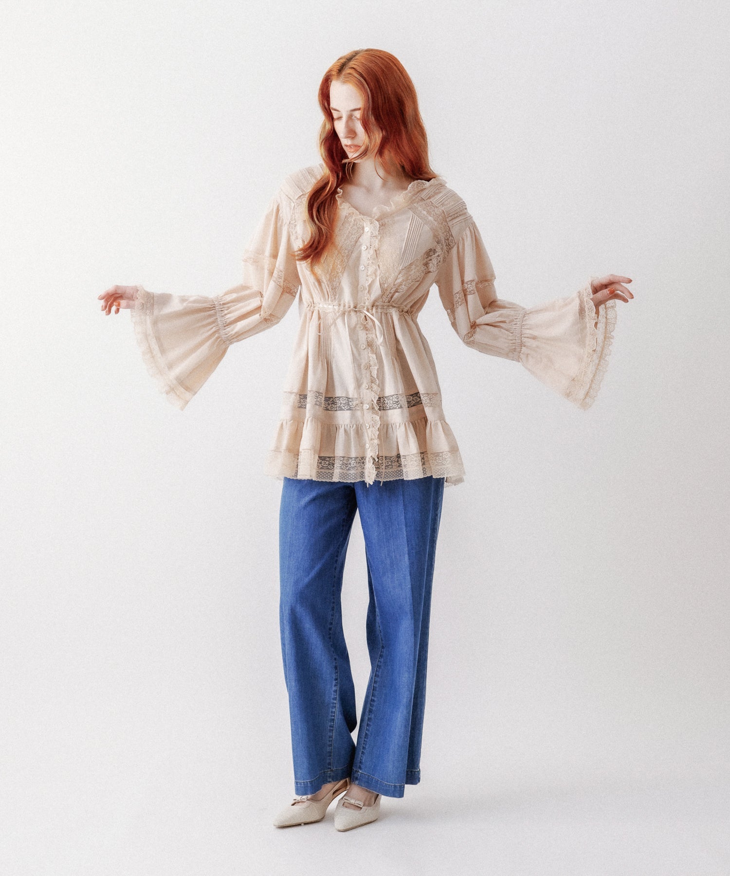 Lace mix Victorian tunic