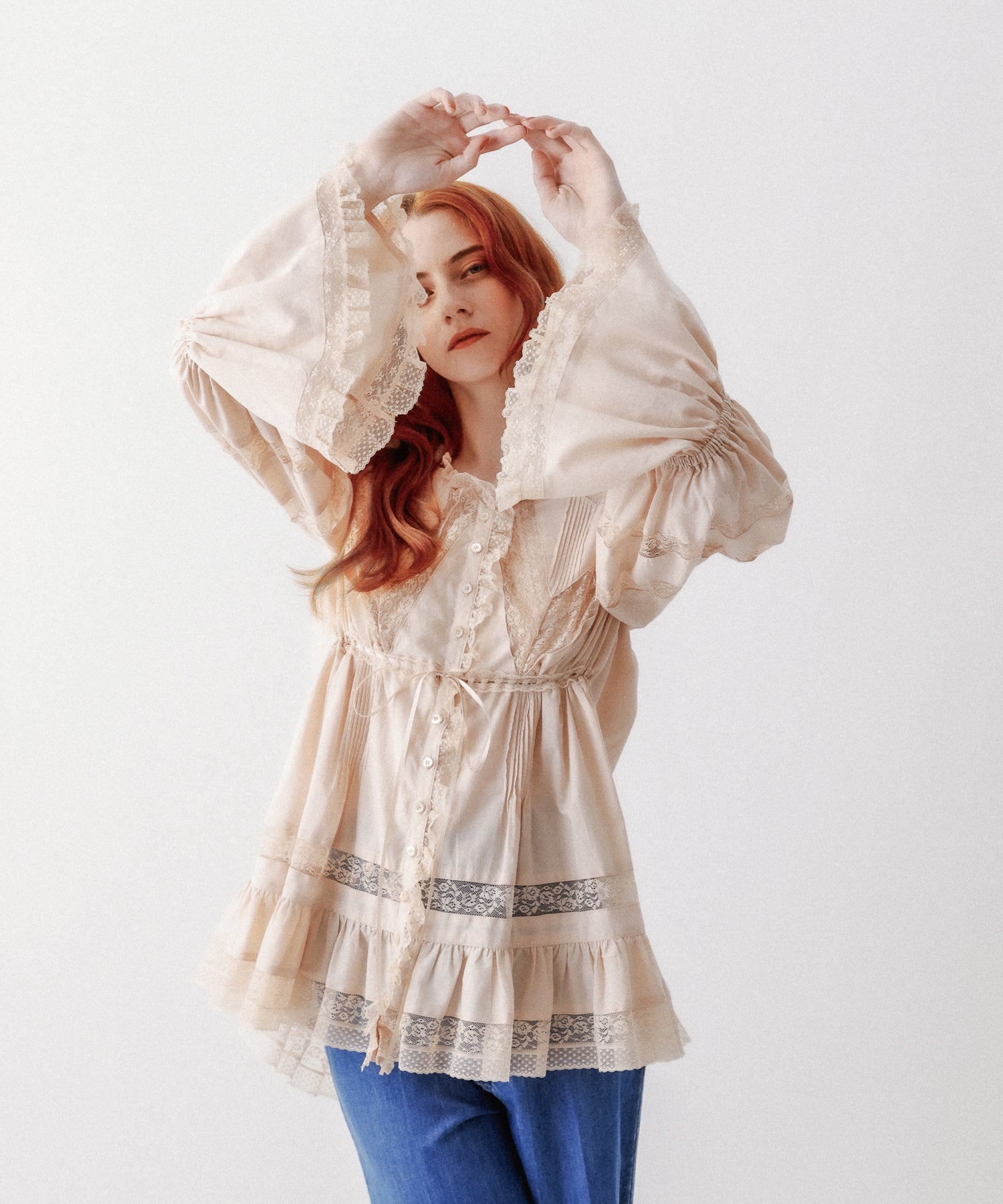 Lace mix Victorian tunic