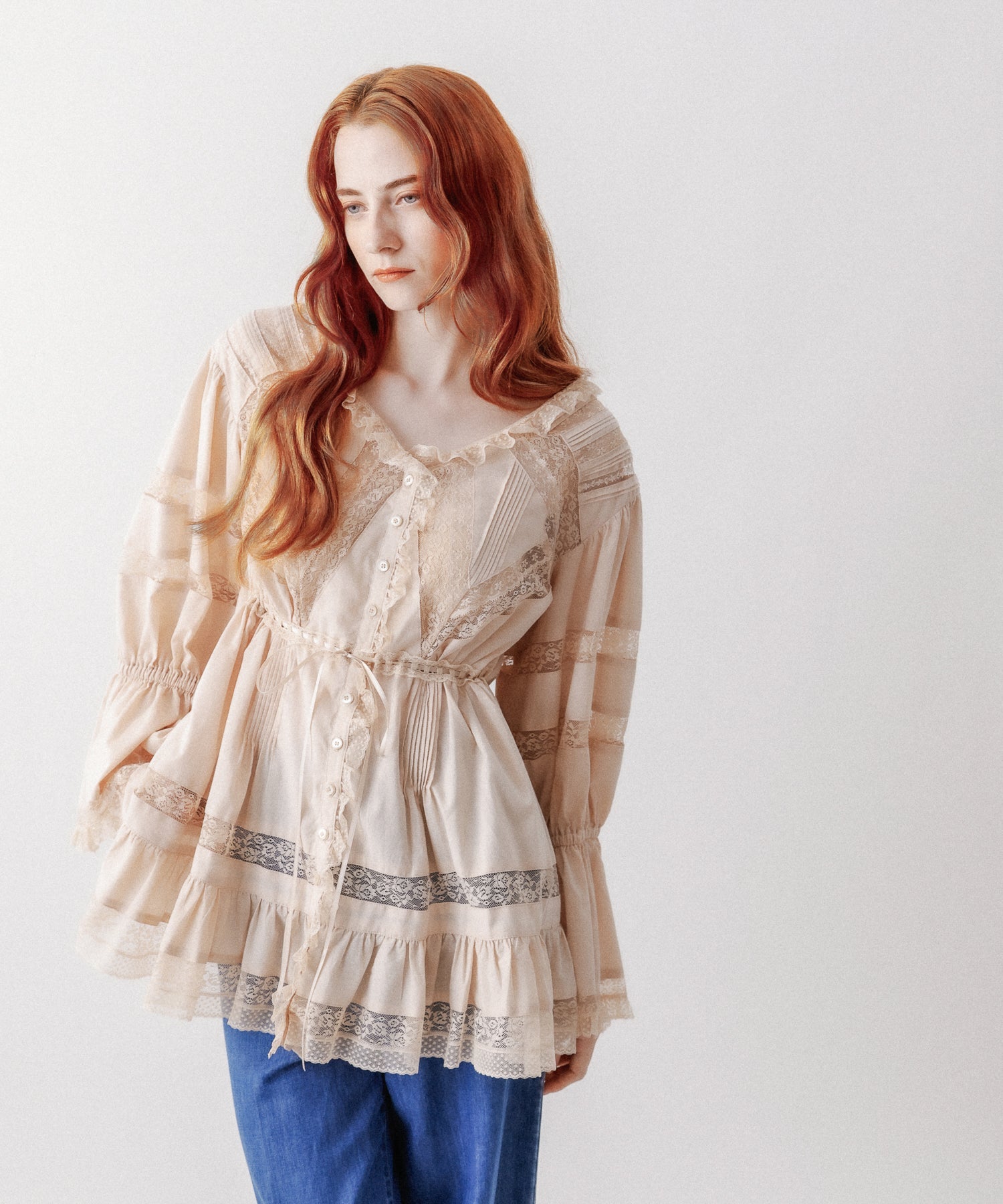 Lace mix Victorian tunic