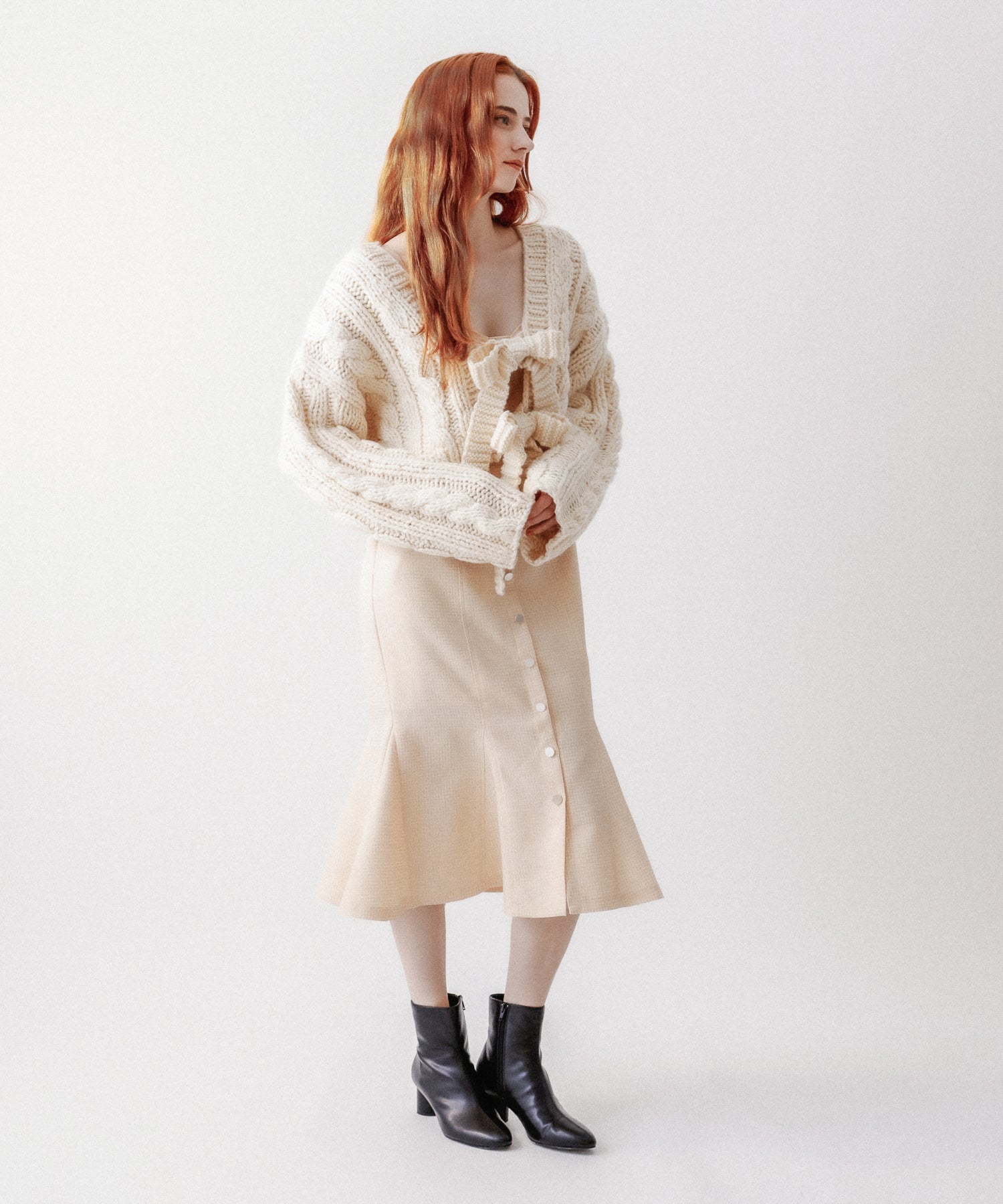 亮色提花女士連身裙