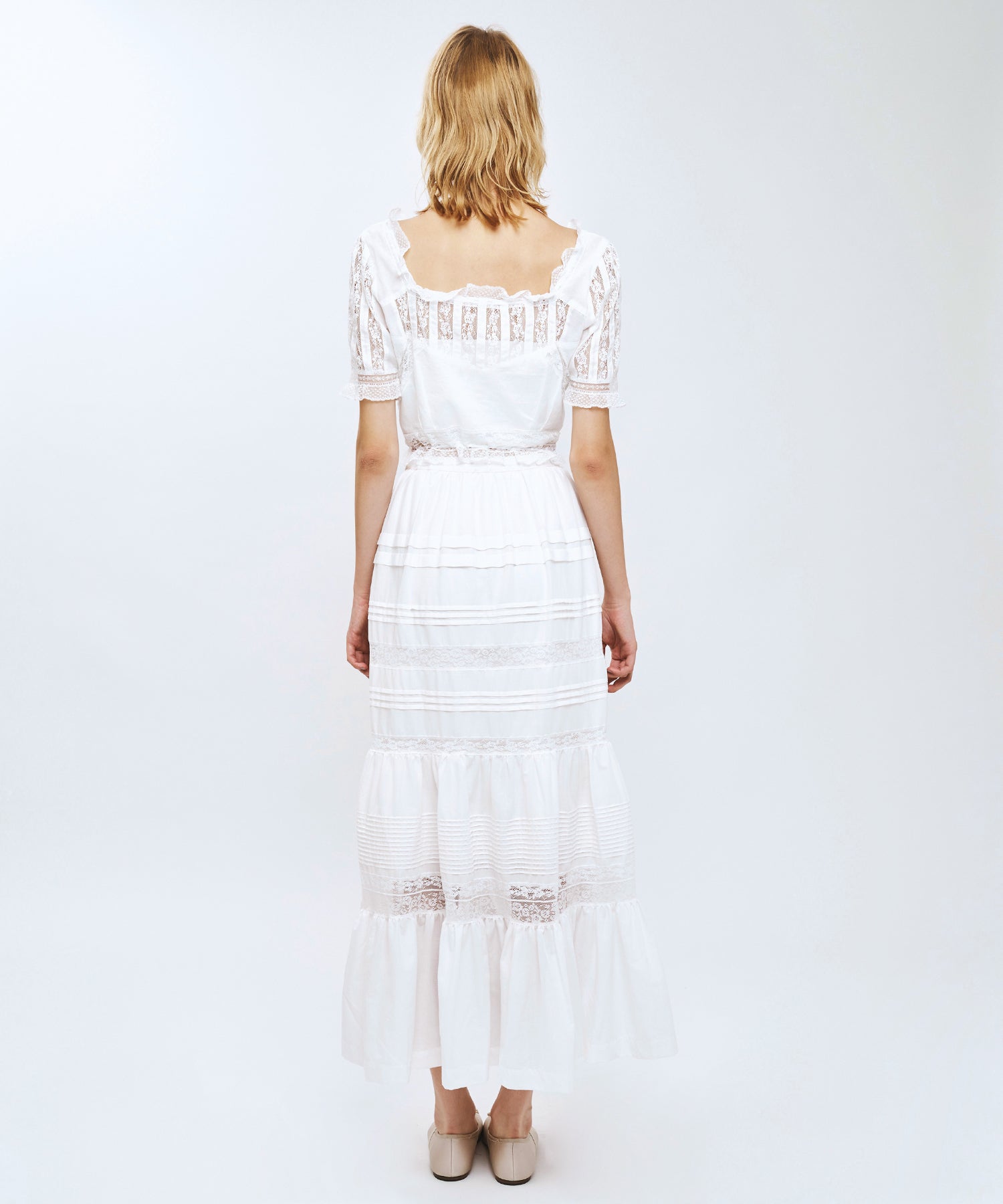 レースMIXヴィクトリアンブラウス