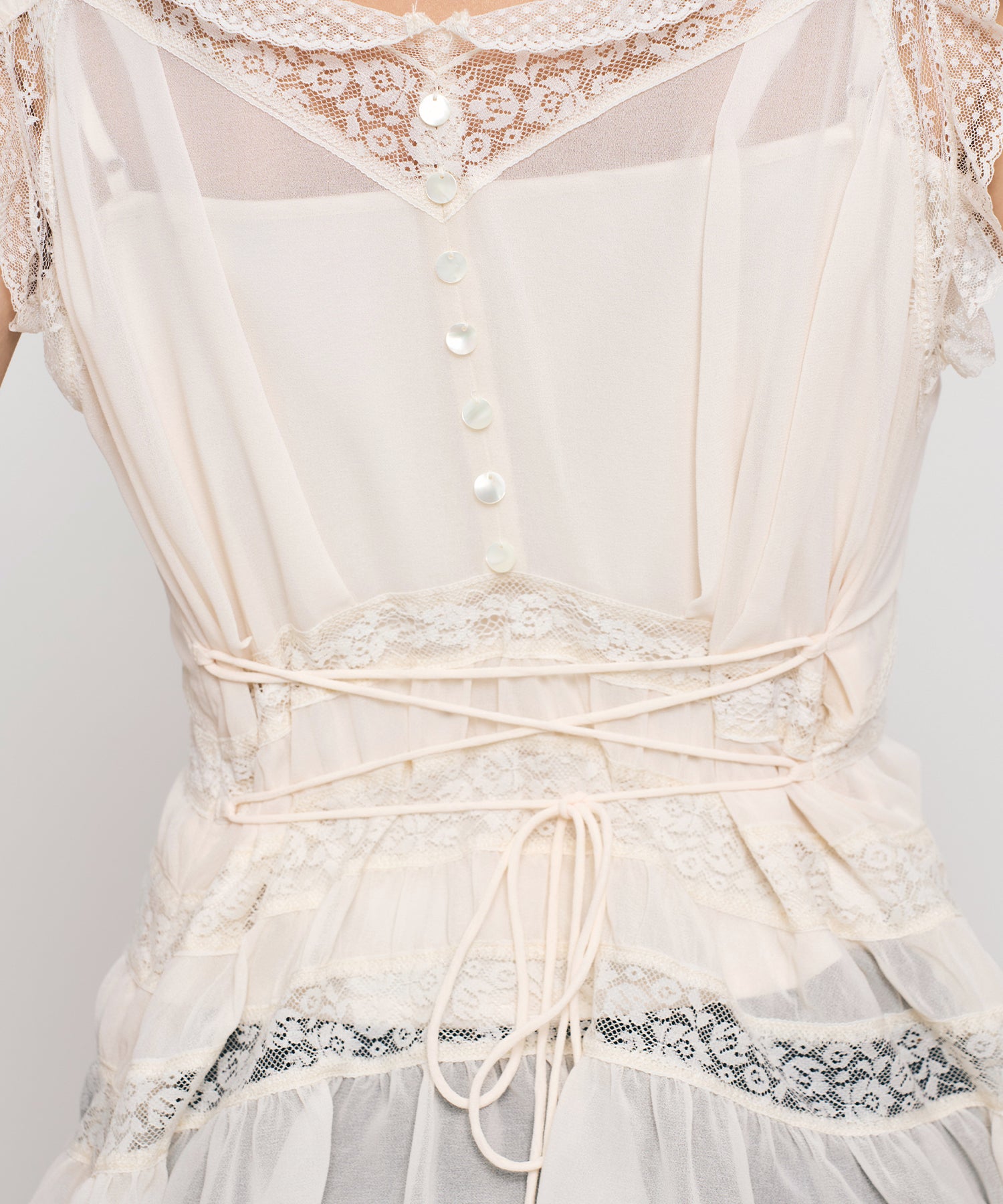 【予約】レースMIXバリエブラウス