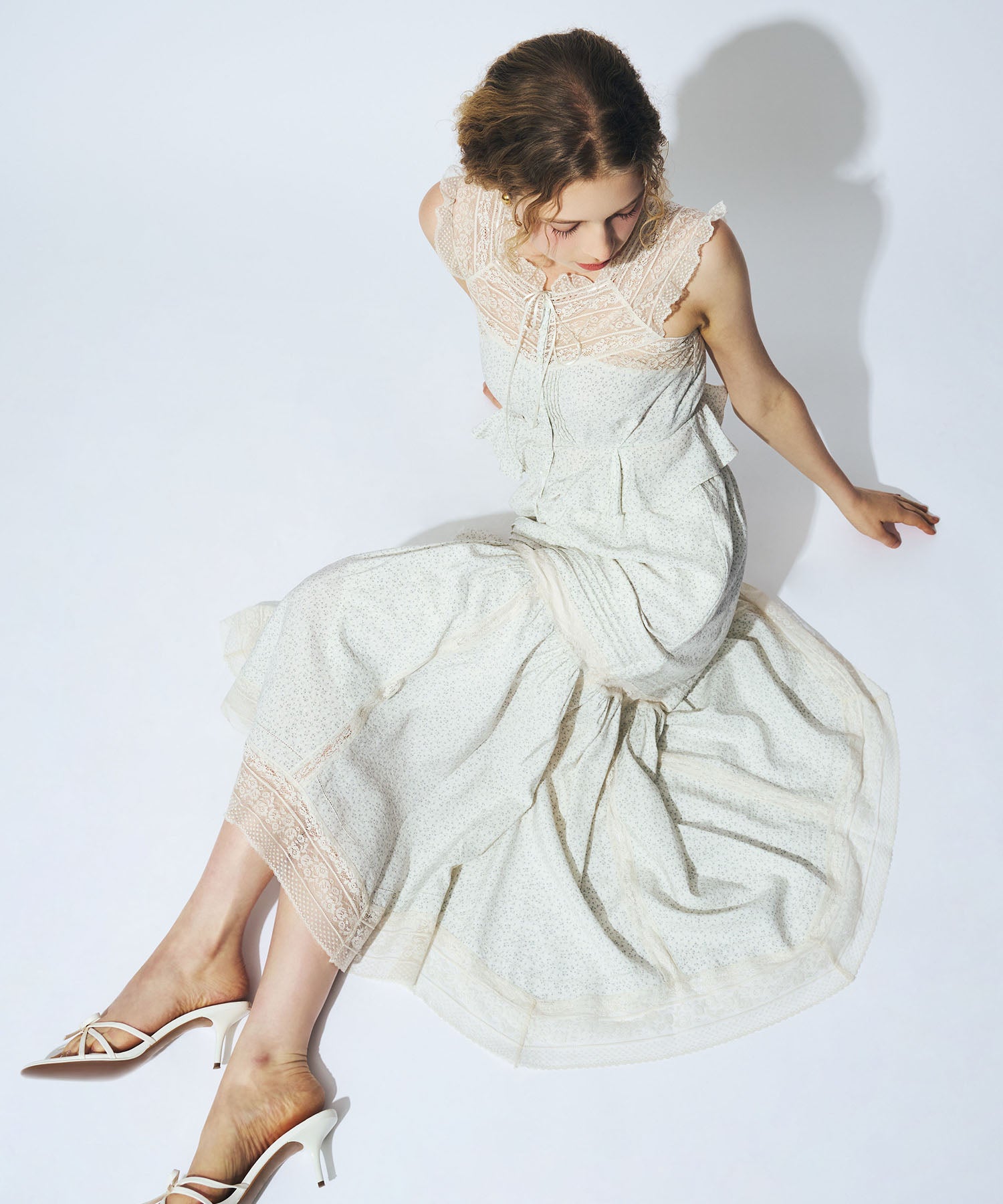 【予約】レースMIXランダムヘムスカート